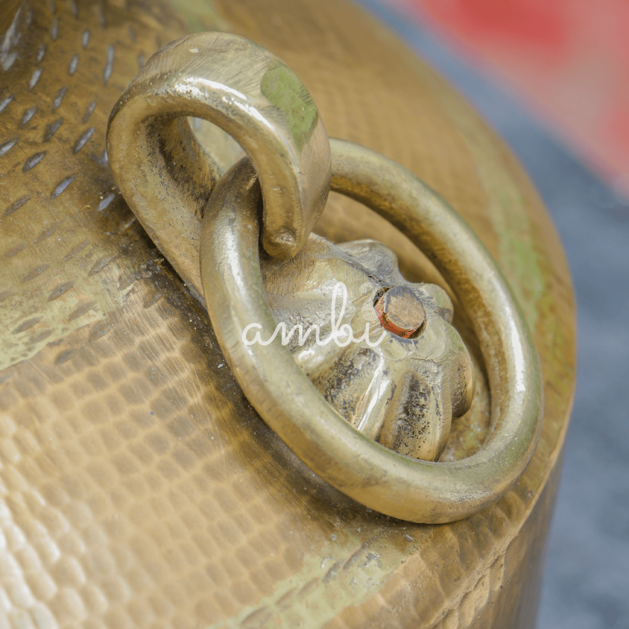 Ambi Vintage Large Brass and Copper Kalash Water Mataka (A Rare Statement Piece)