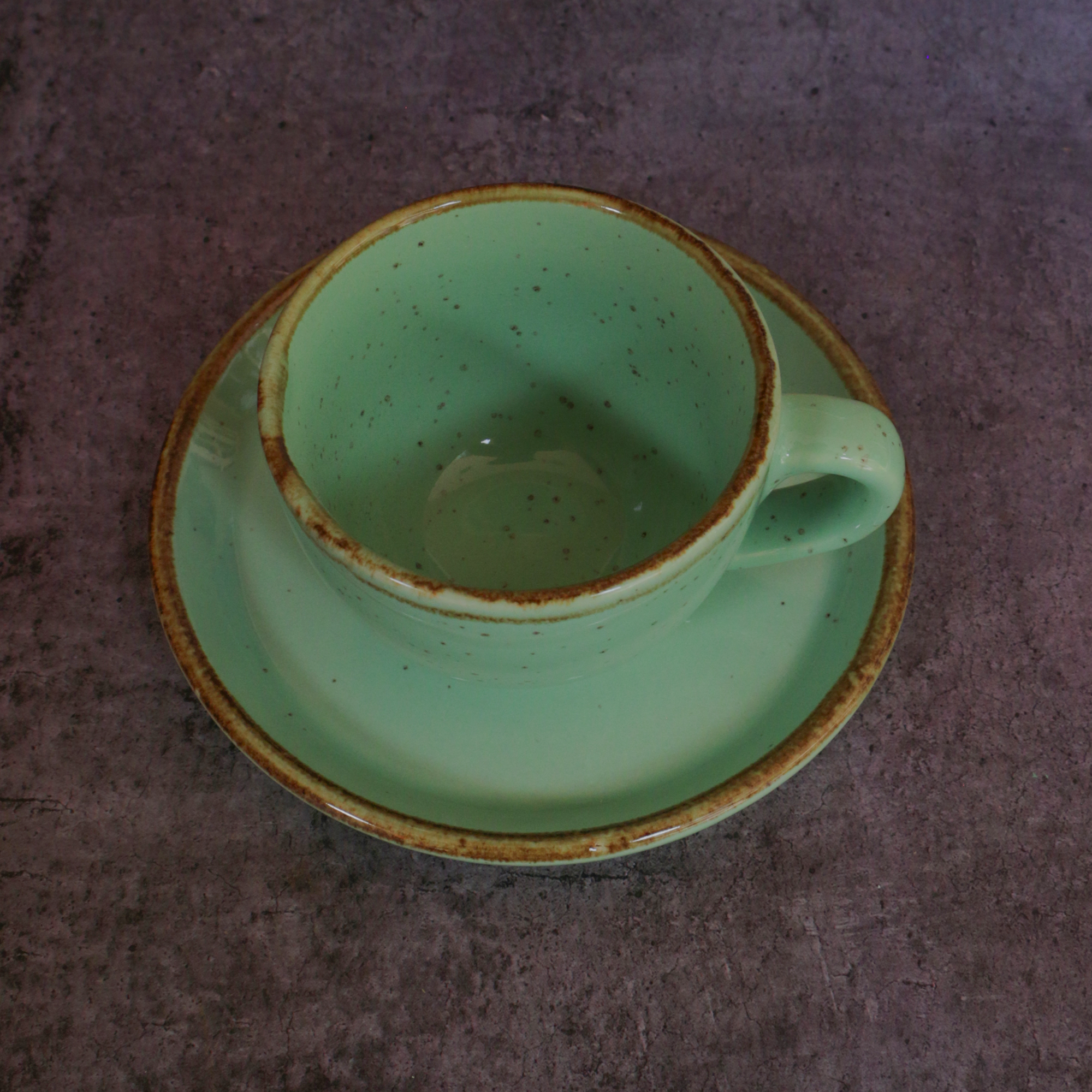 Handmade Porcelain Cup with Antique Finish Rim Set of 2 (150 ml each)