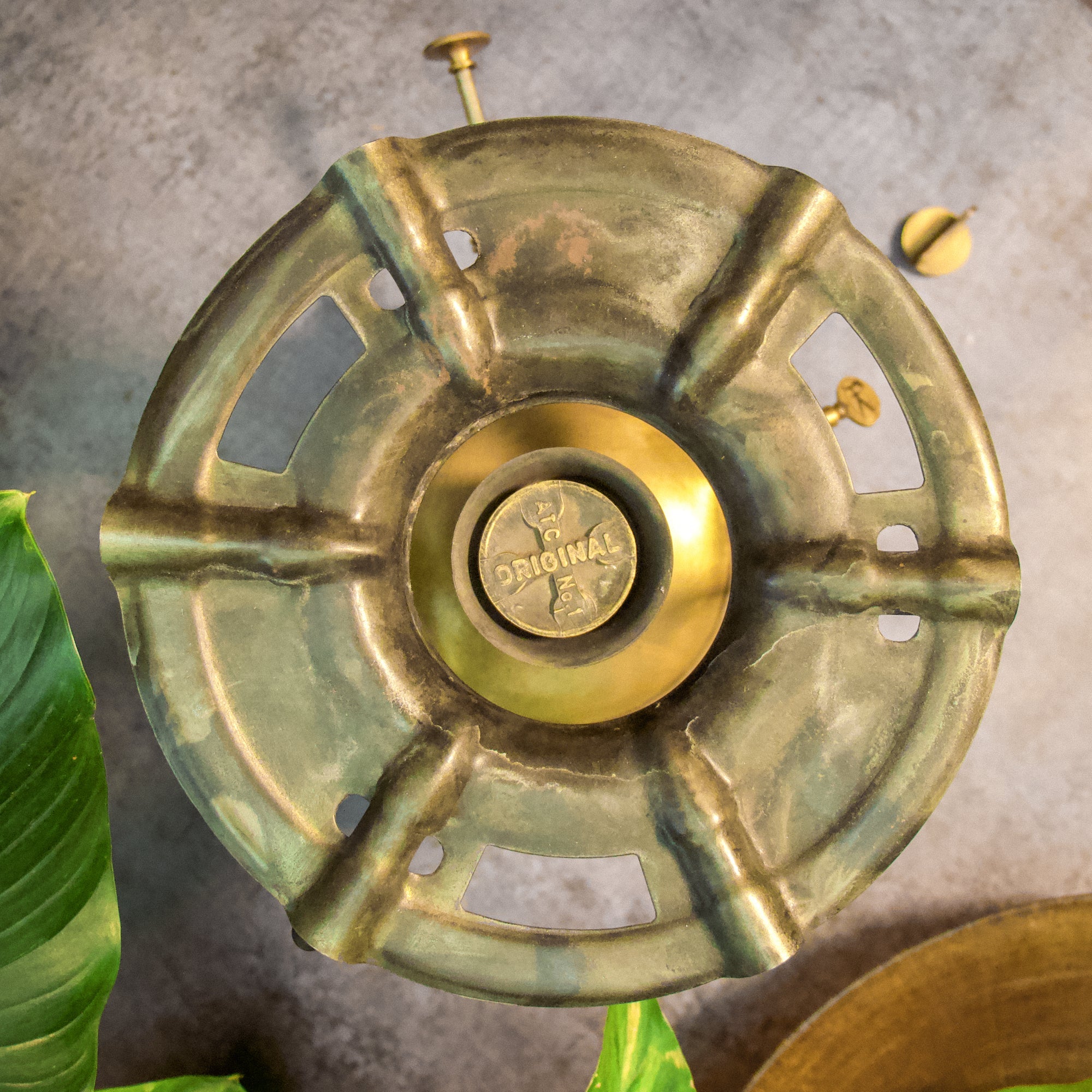 Vintage Brass Culinary Old World Treasure Kerosene Stove - Large - German Make