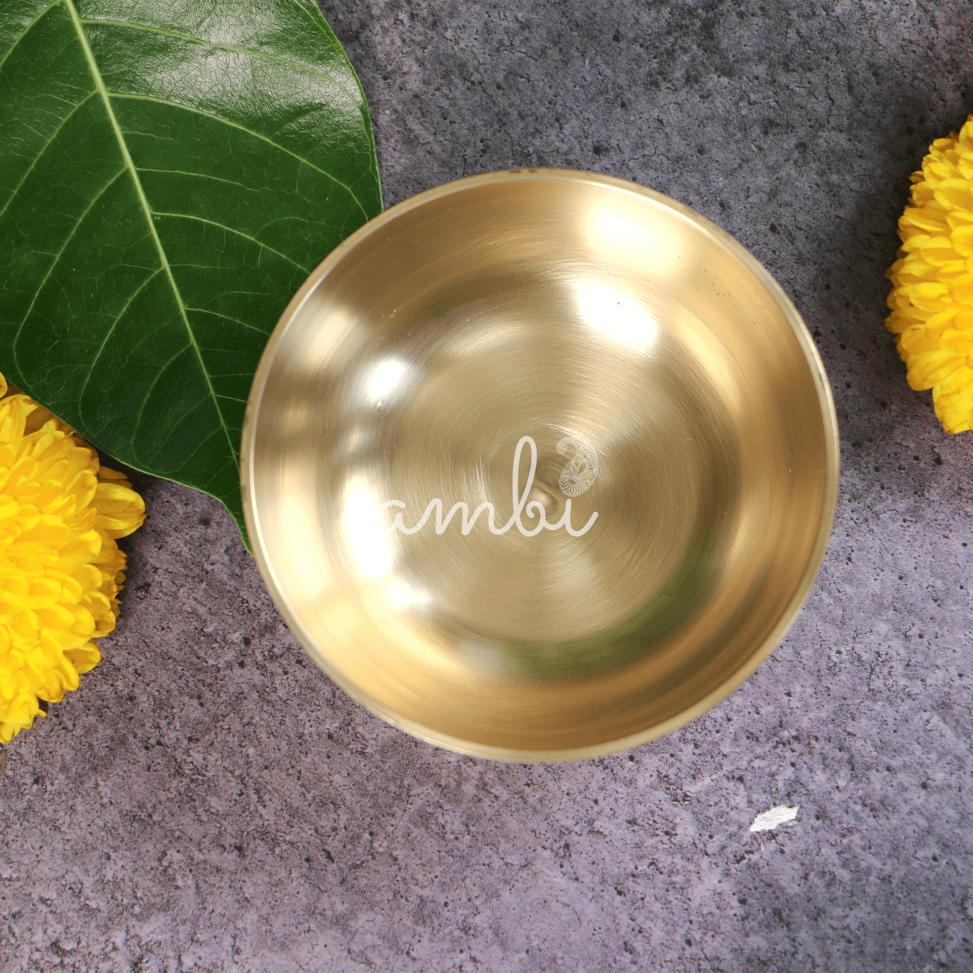 AMBI Pure 100% Lead Free Kansa Small Katori / Bowl For Pooja- 3 inches - 100 ML