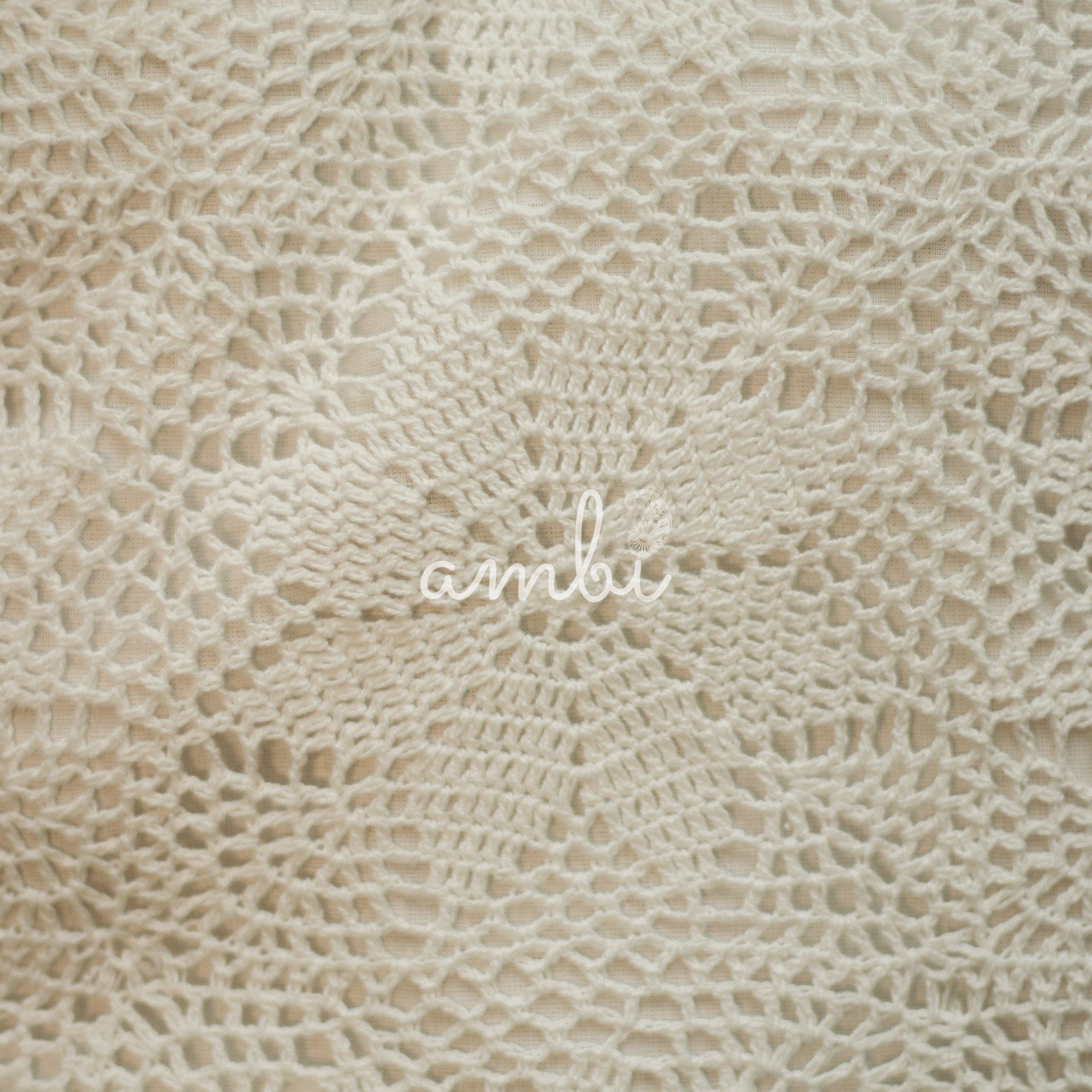 2026 Collection - Hand-Embroidered Plain Star Crochet Cushion Cover - 16 X 16 inches - Set of 5