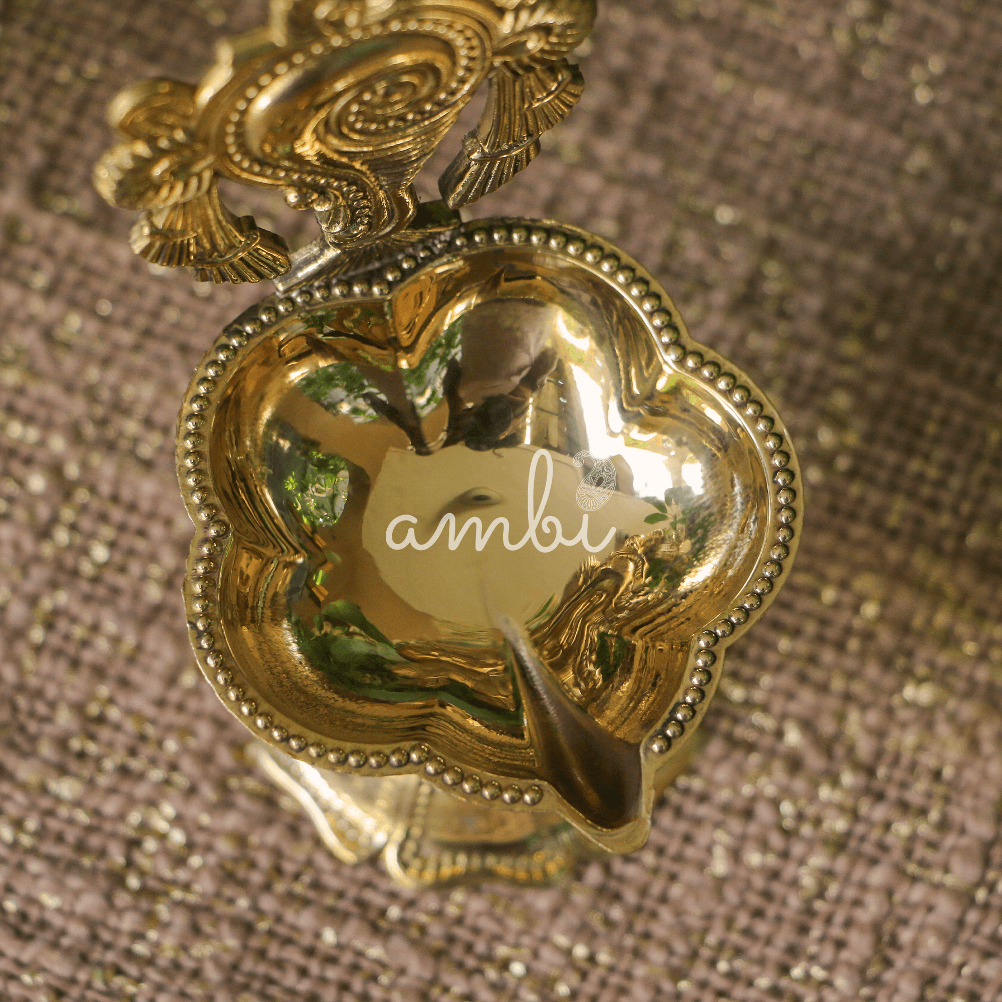 100% Pure Brass Shankha Deepam - Small