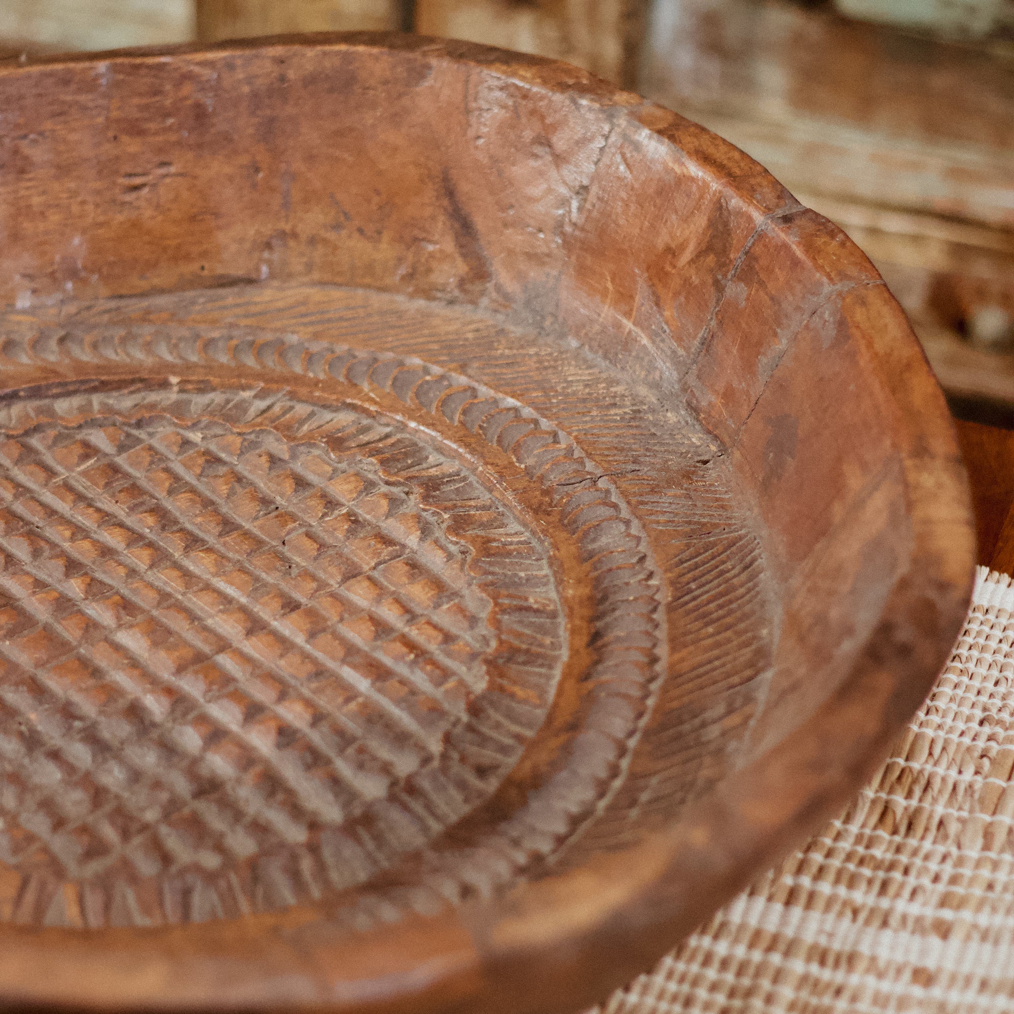 Vintage Wooden Rajasthani Parat