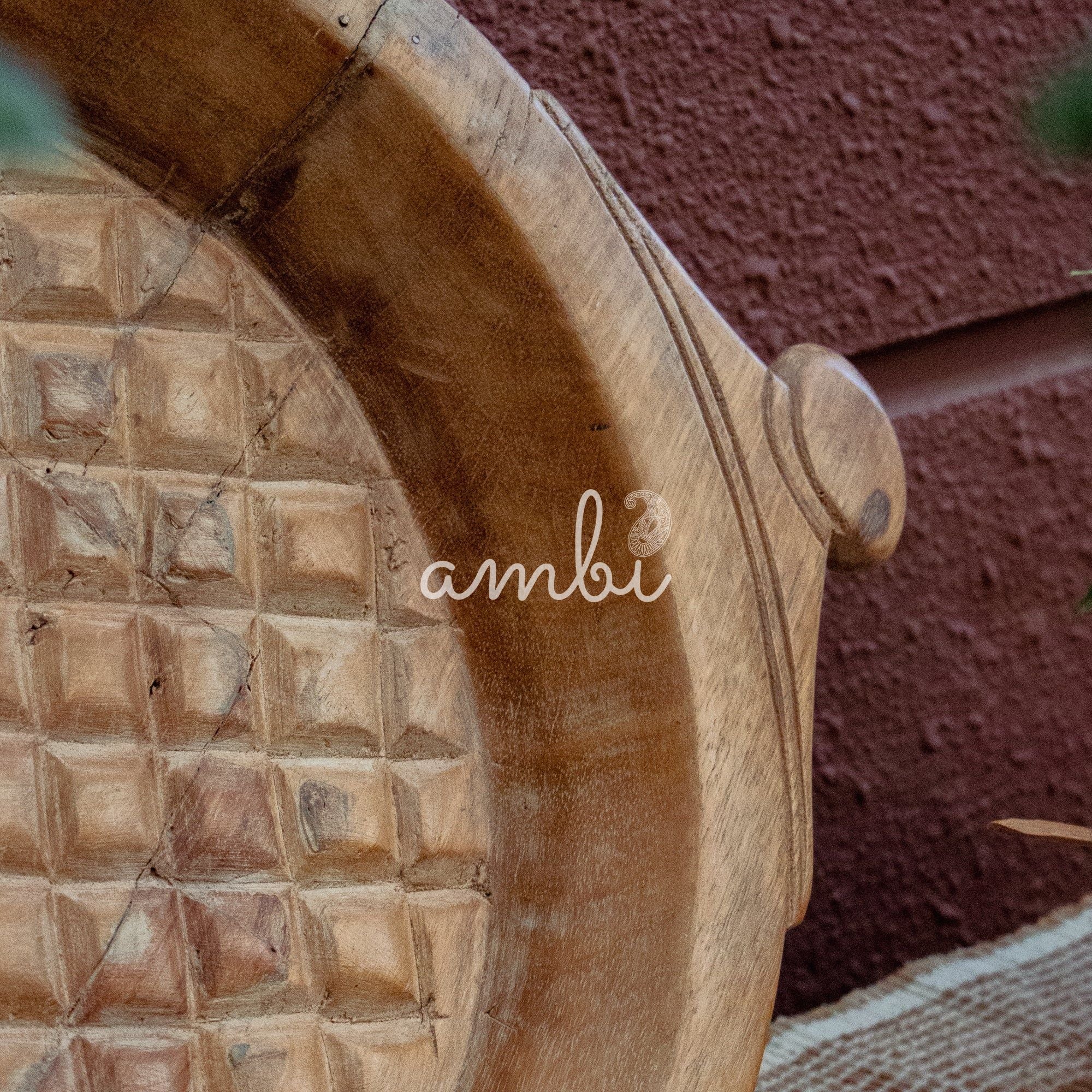 Vintage Wooden Parat - Rhombus Pattern