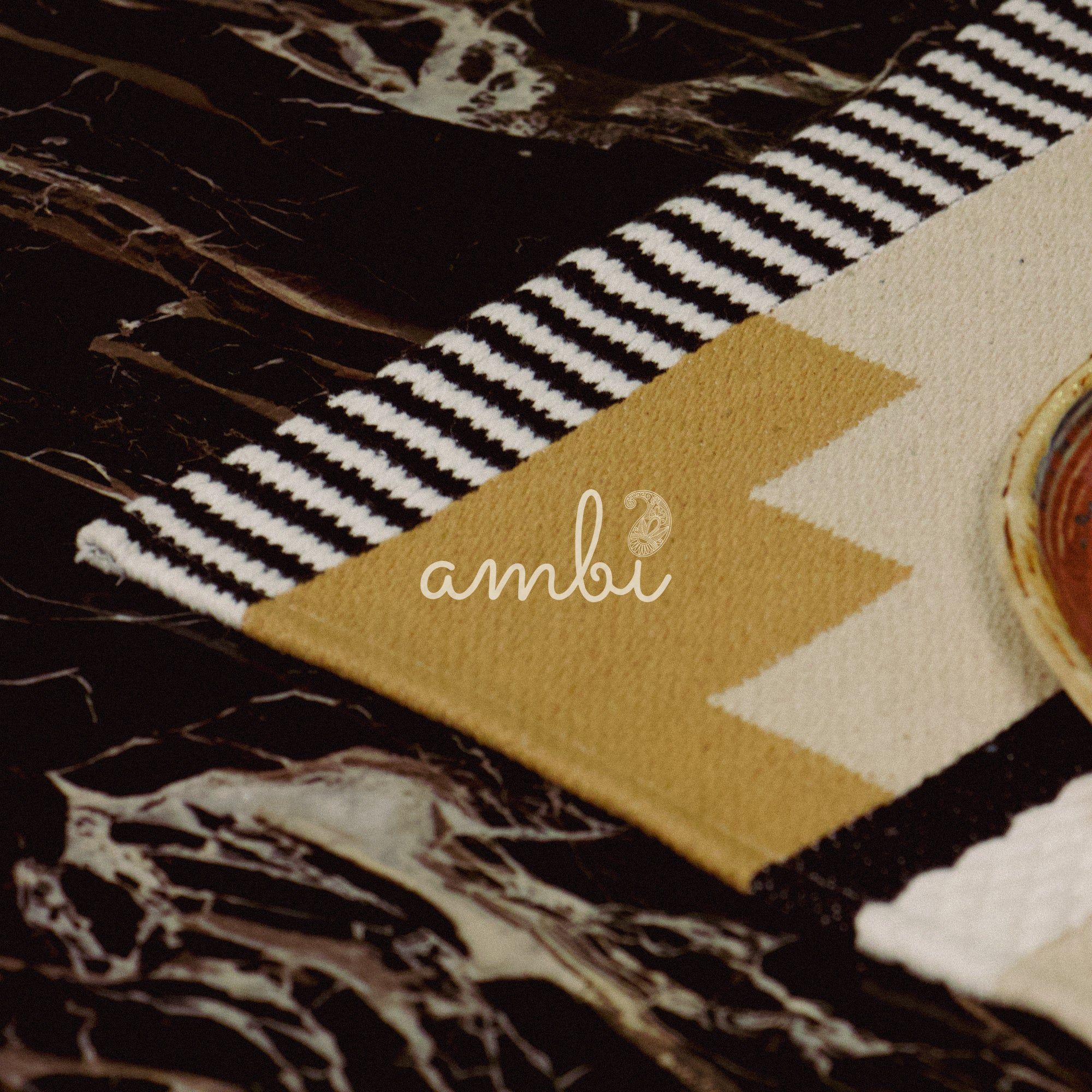 2026 Collection - Hand Woven Cotton Place Mat Olive (Set of 2)