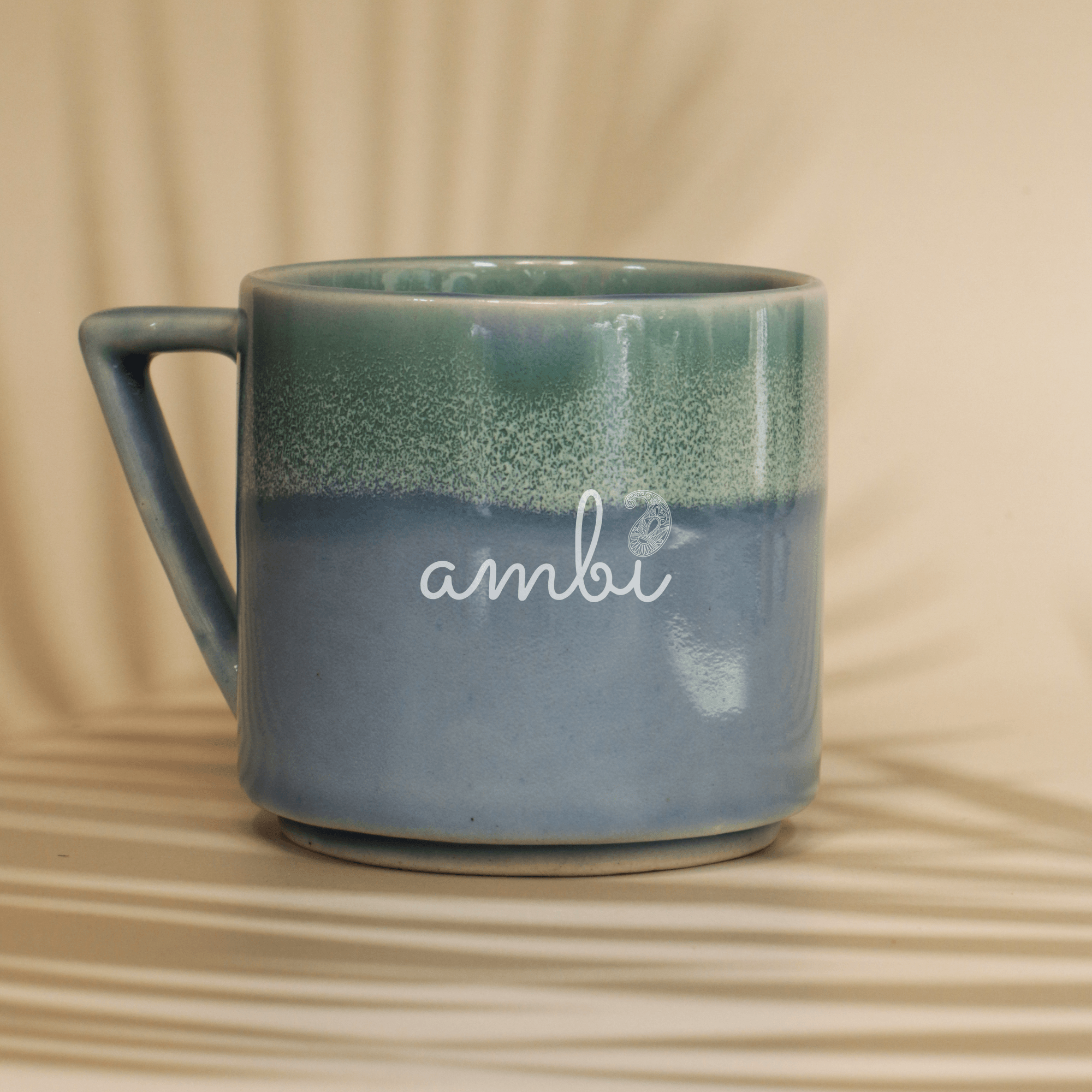 Ambi Handmade Pottery Large Blue Mystic Coffee Mug 350 ml