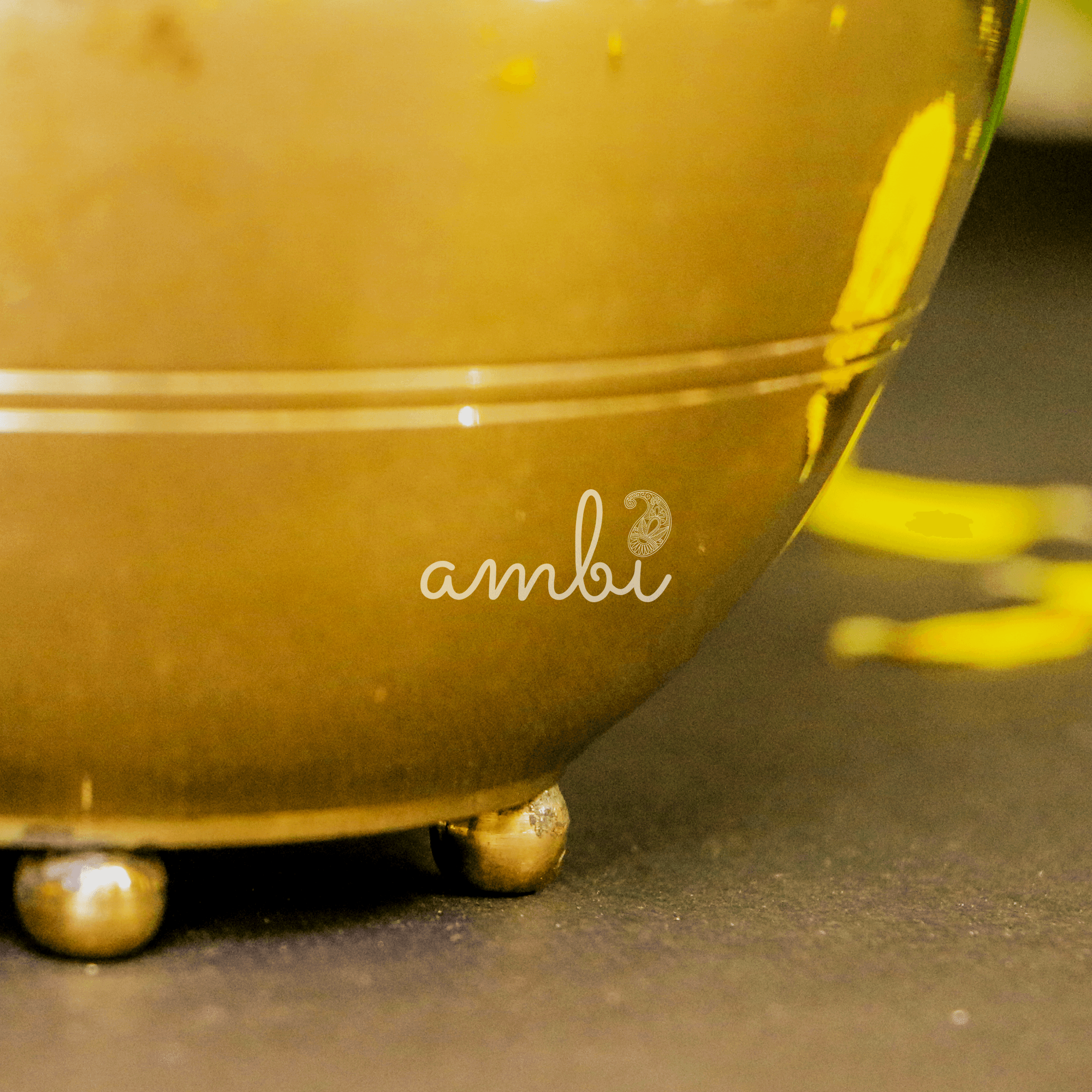 100 % Brass Lota Kalash for Pooja or Water Storage - Round with Legs