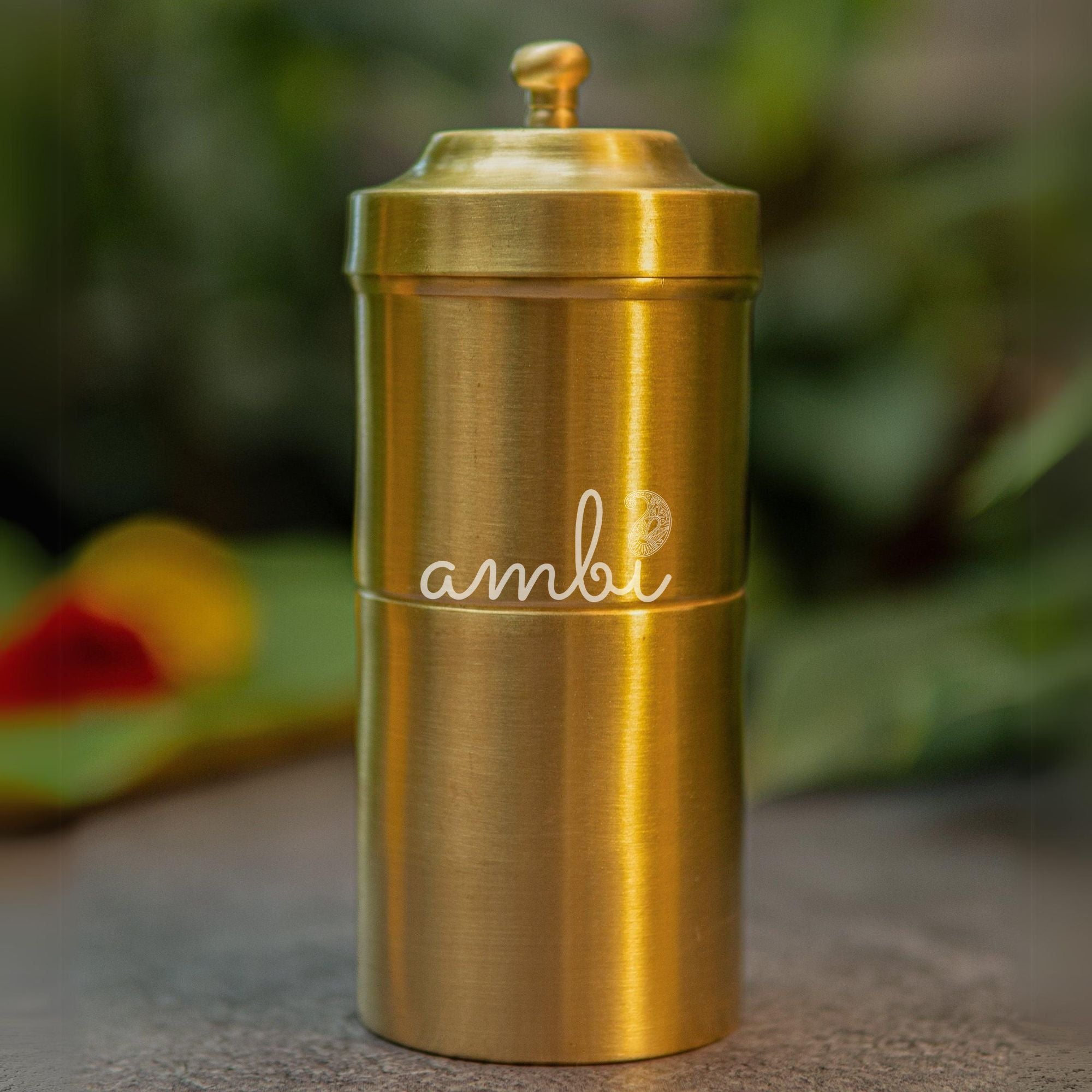 Pure Brass South Indian Coffee Brewing Filter (Small, 2-3 cups) 150 ML Lower Container