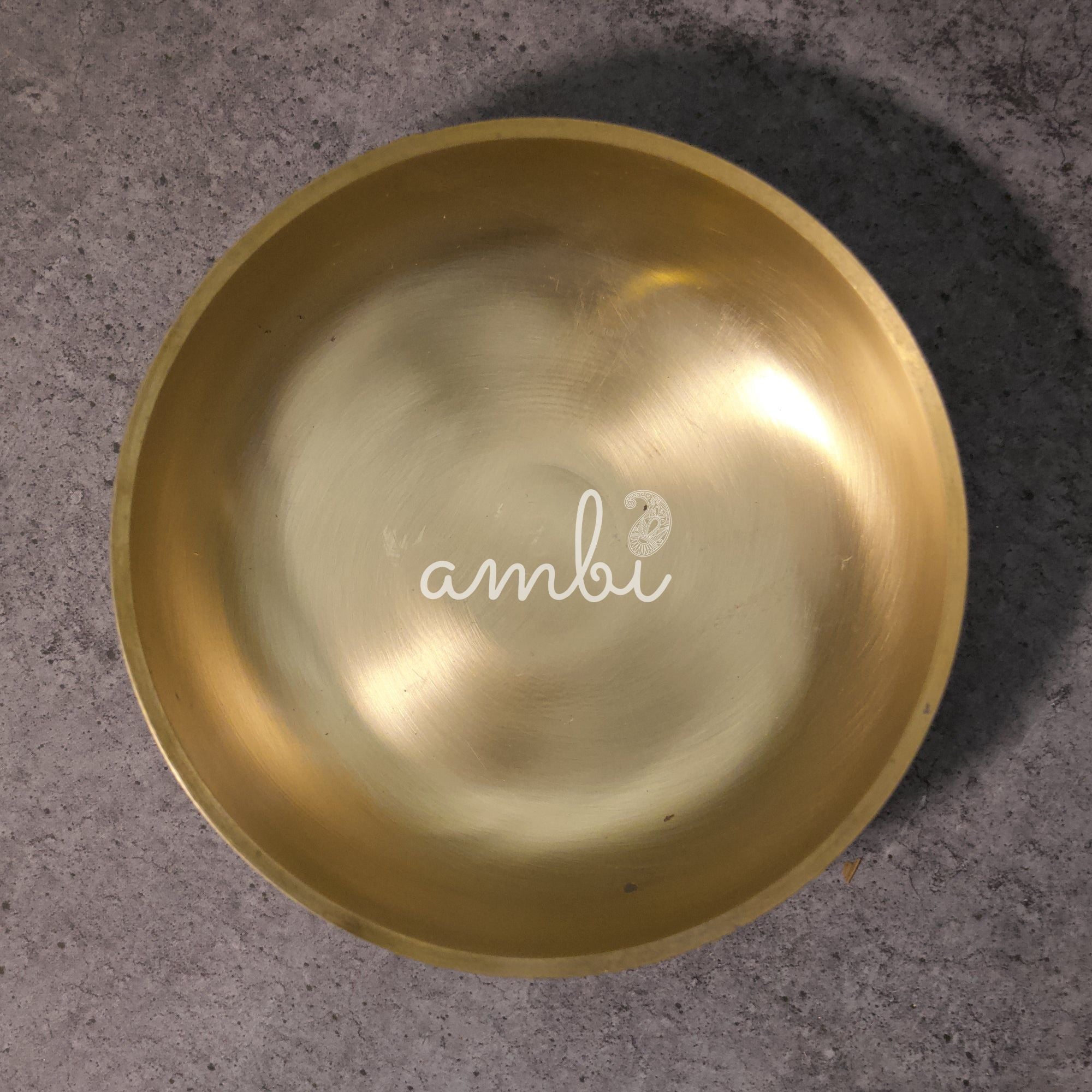 AMBI 100% Pure Lead Free Kansa Small Plate Handcrafted, Durable, Elegant | Dahiwada Plate | Dessert Plate | Puja Plate - 4 Inch