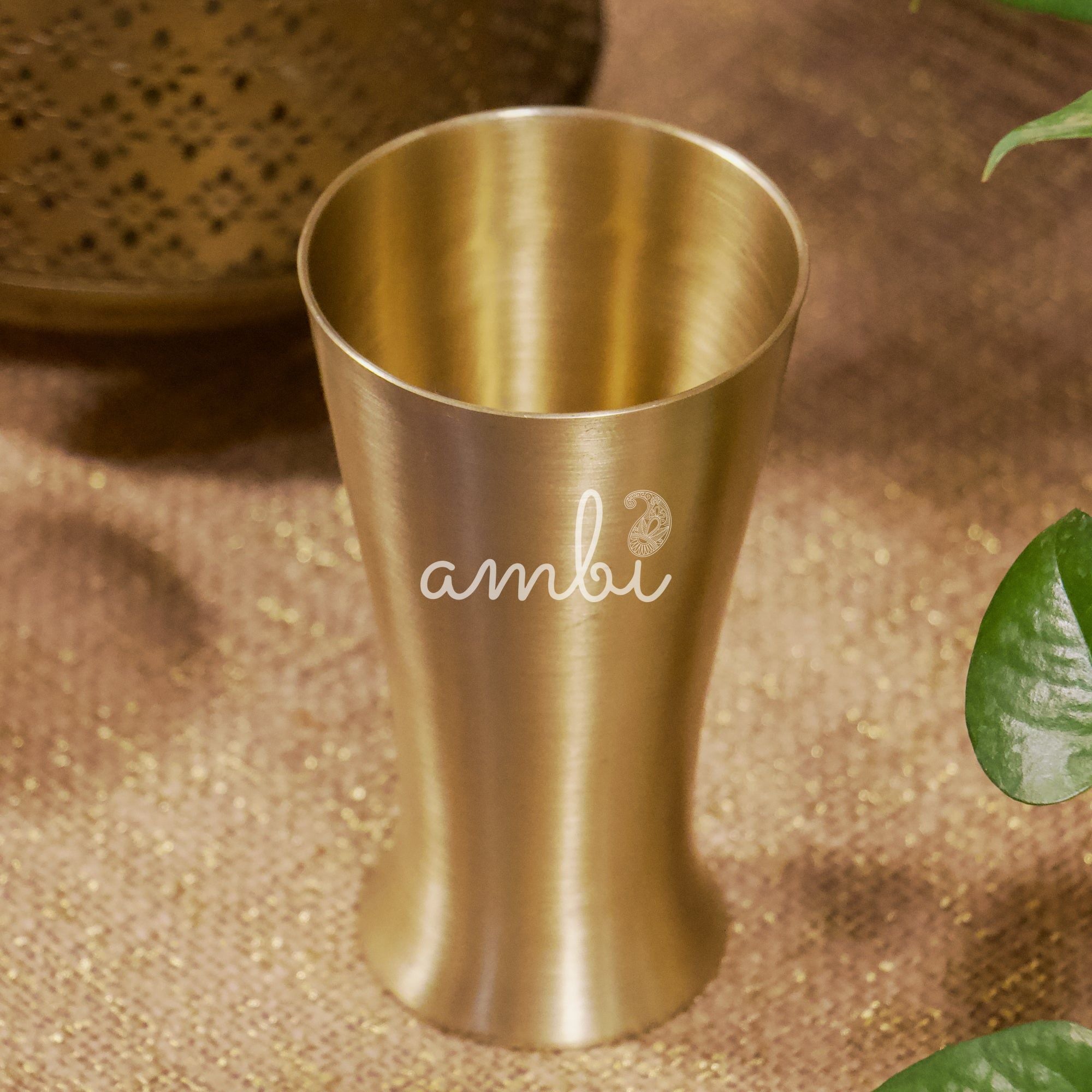 Ambi Royal Kansa Glass 250 ML – Morning Raga Ritual | 100% Lead-Free Bronze Drinking Glass
