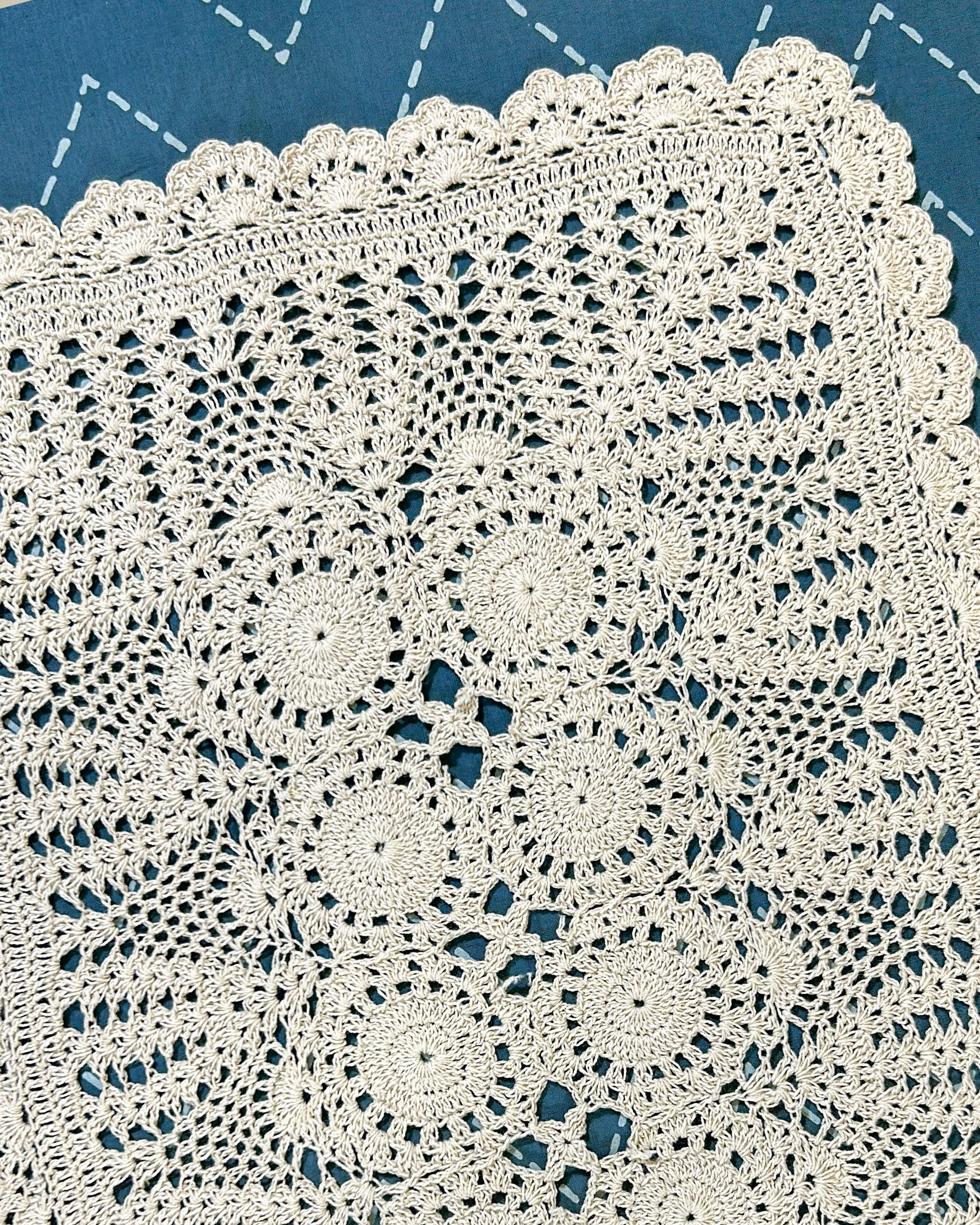 Hand Woven Full 100% Crochet Table Mat Set of 6