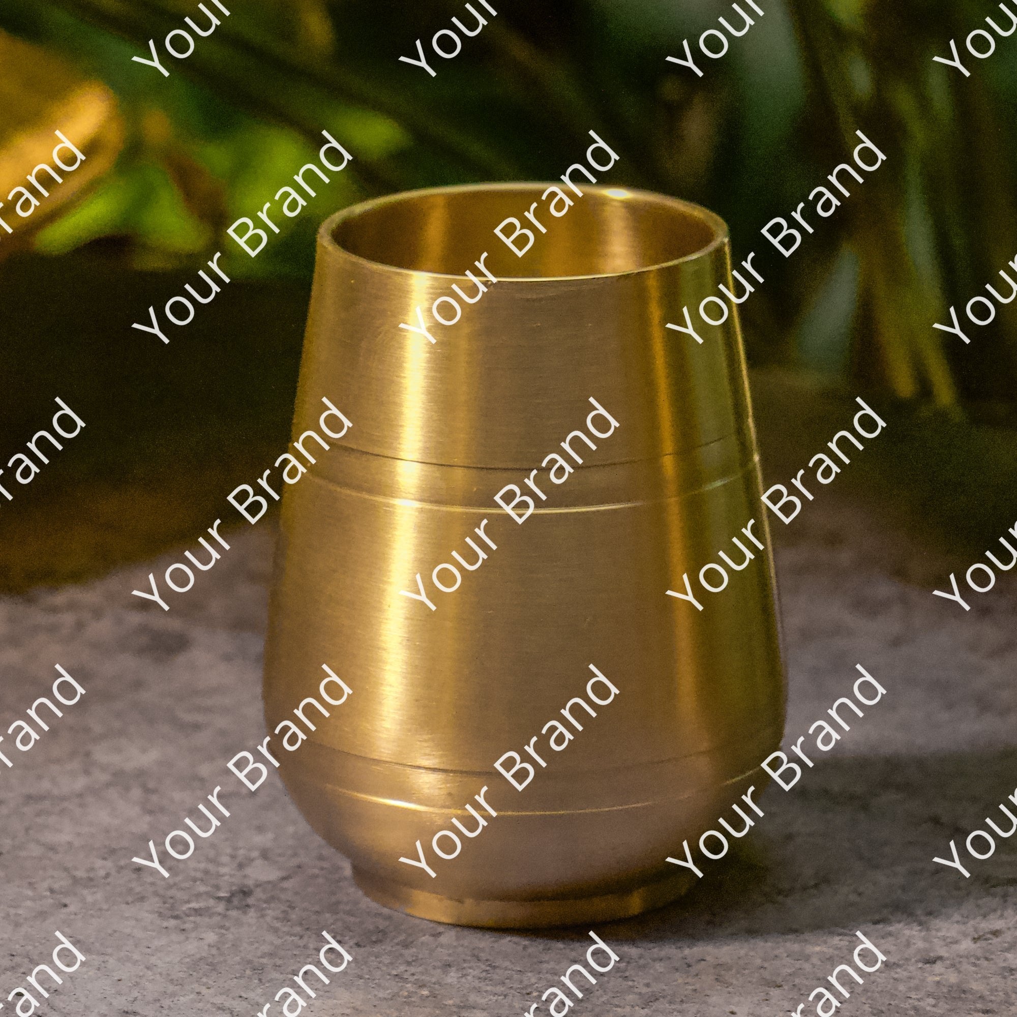 Ambi Heirloom Kansa Damru Glass 330 ML – Large Heritage Piece | 100% Lead-Free Bronze