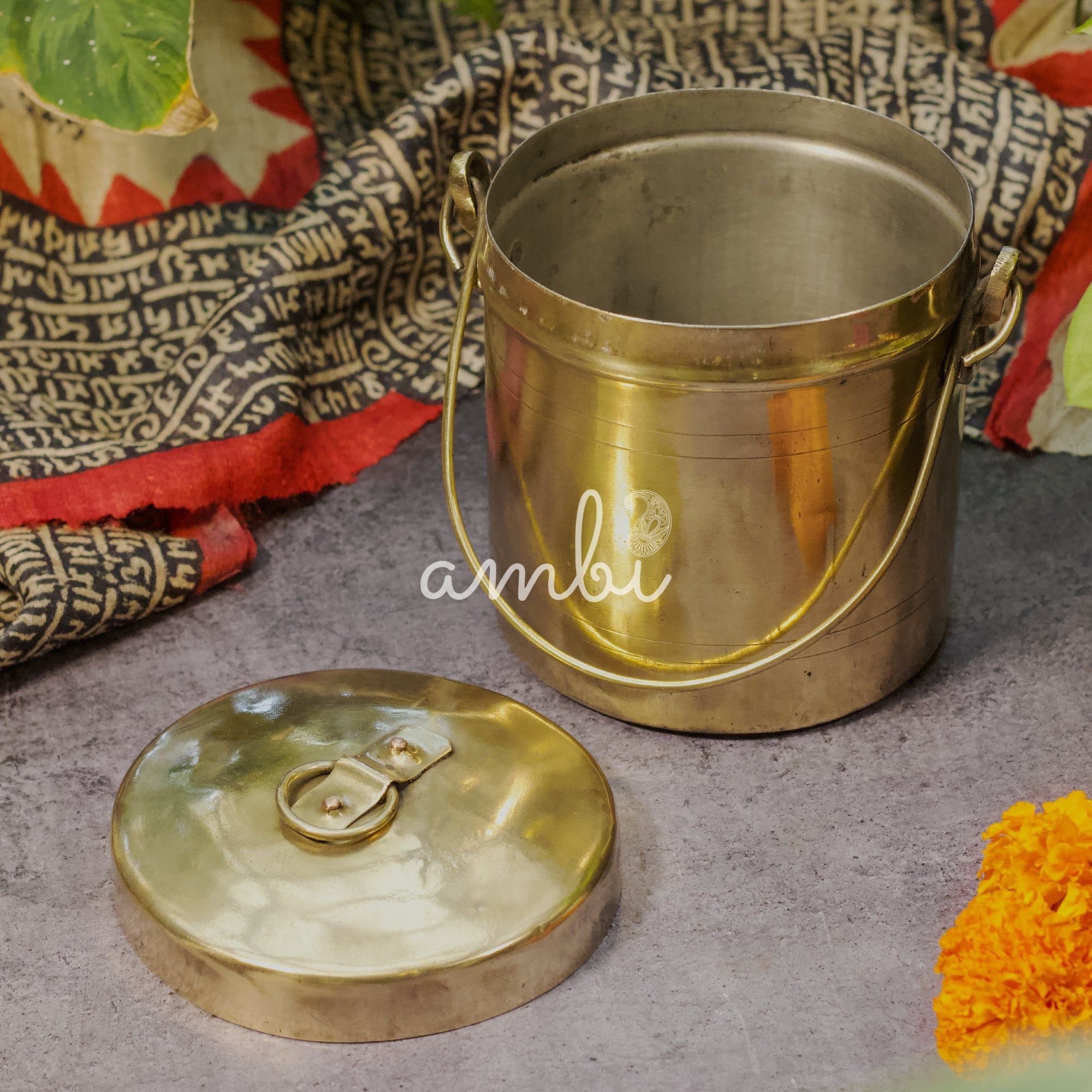 Vintage Brassware Storage Box (Bharni) - Small - 1 Litre