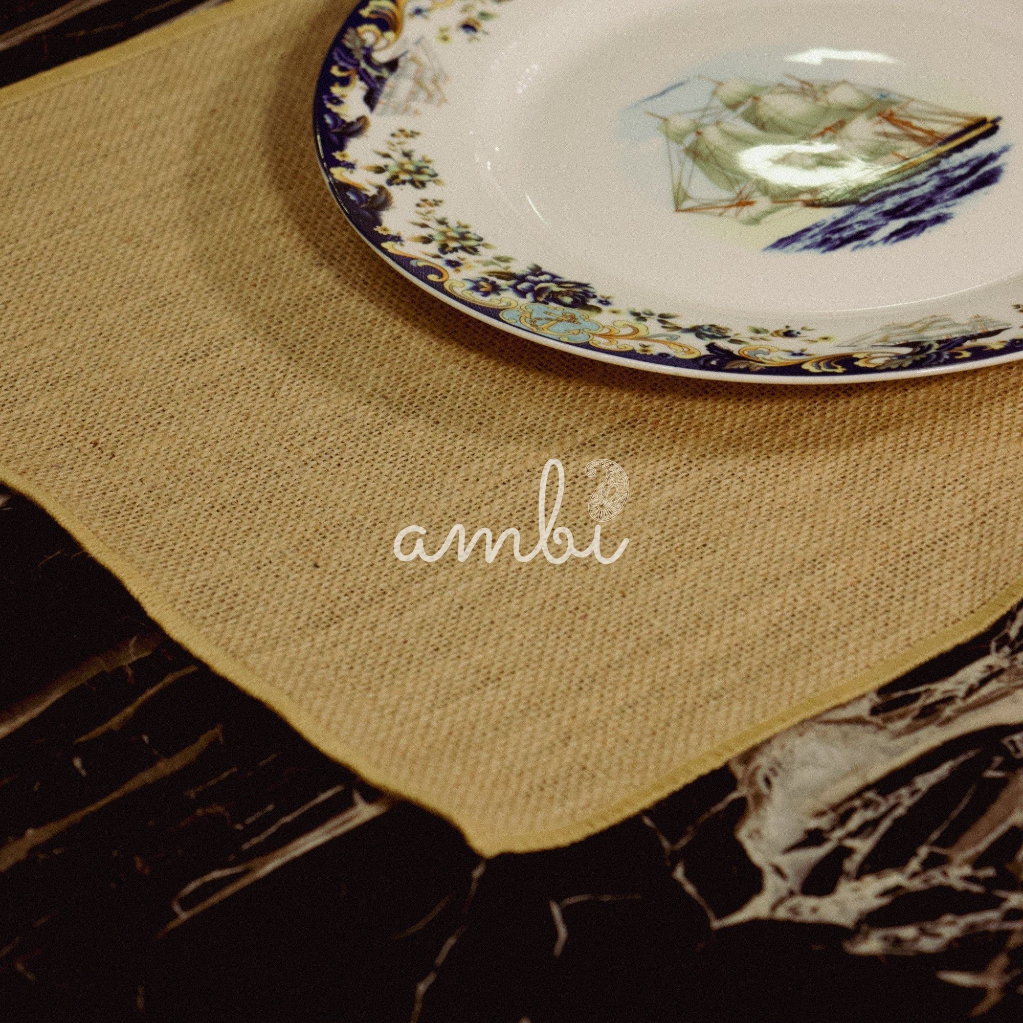 2026 Collection - Handmade Jute Minimalist Table Runner Set with 8 Table Mats