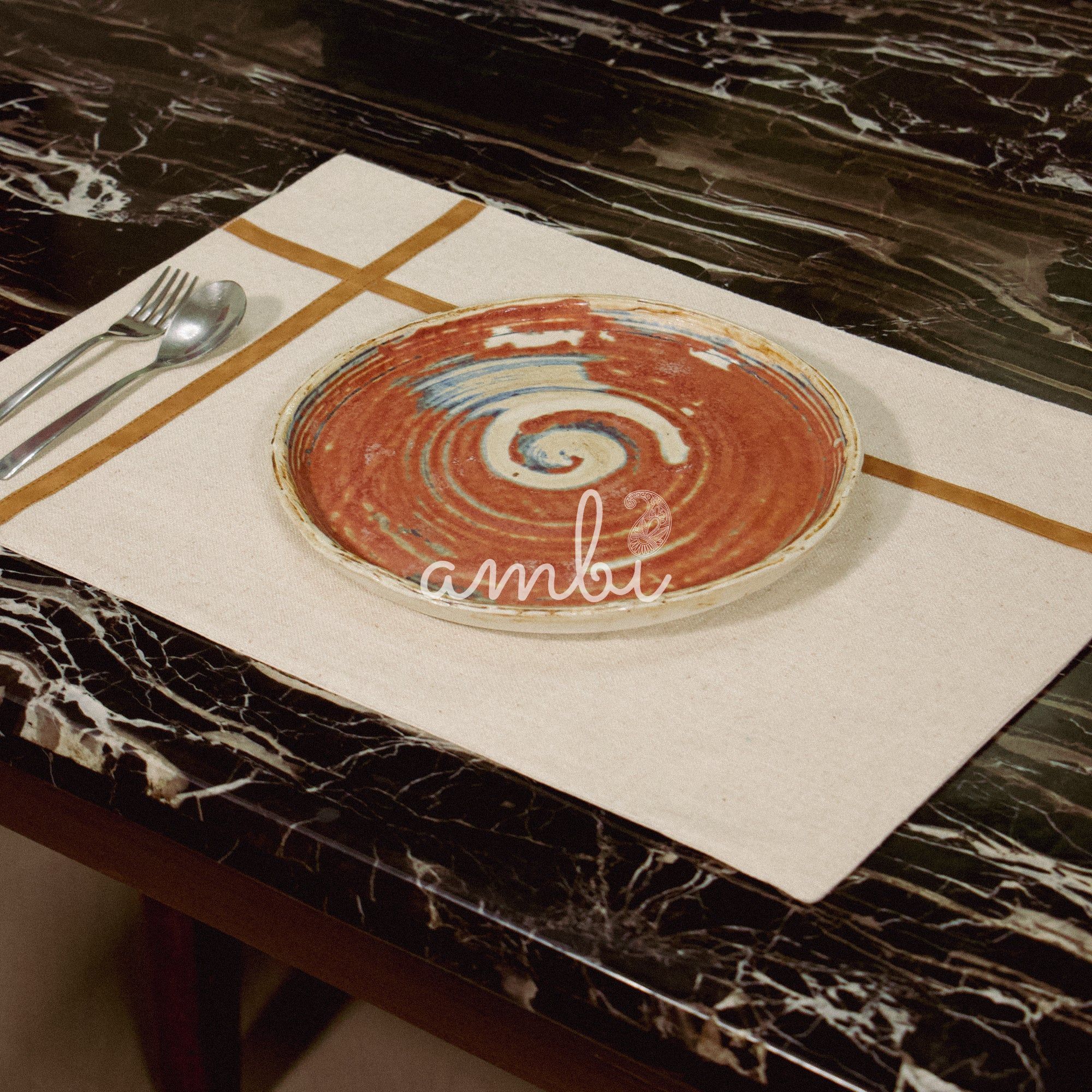 2026 Collection - Linen Table Mat Cross Border (Set of 6)