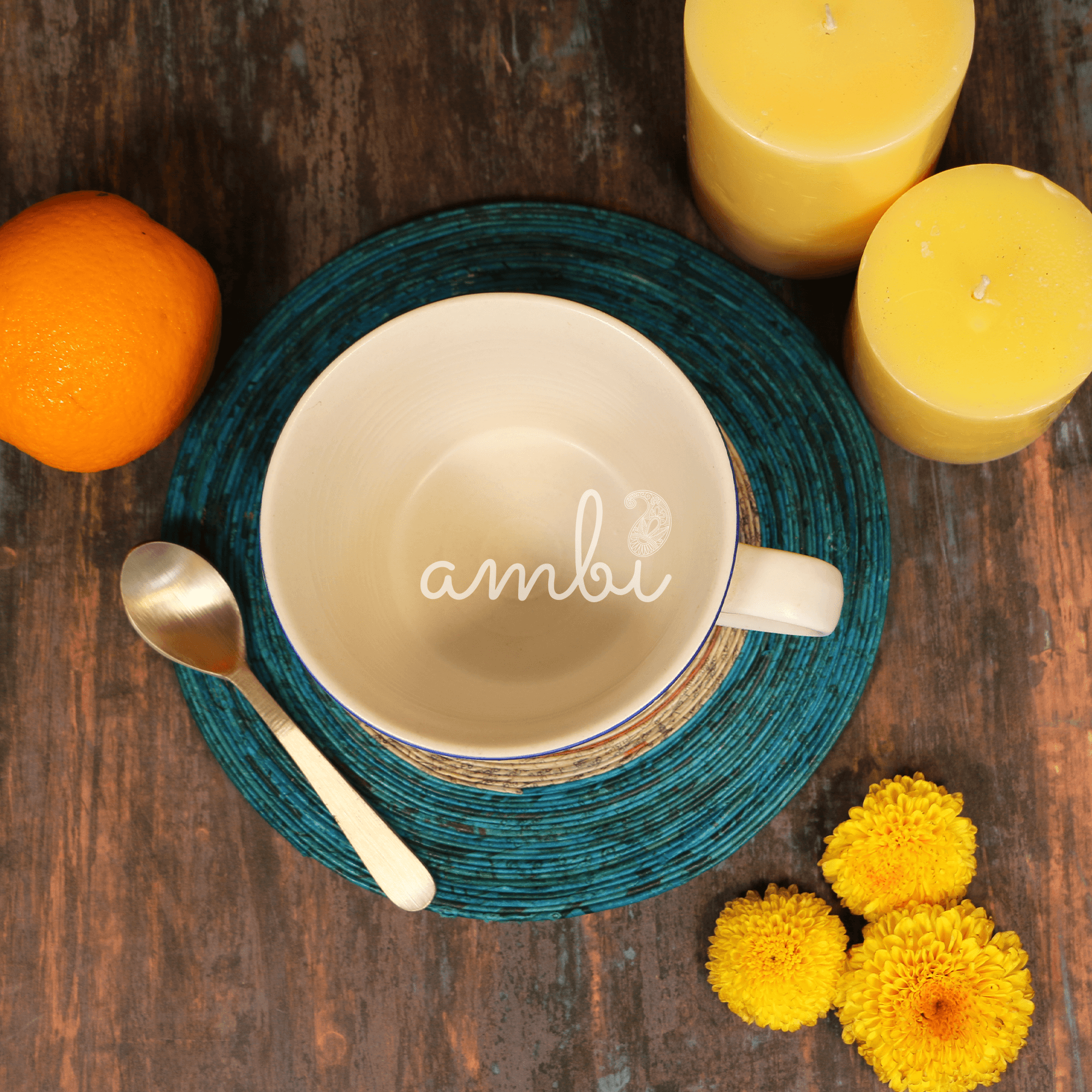 Handmade Ceramic Matte-Finish White Soup mug 500 ML