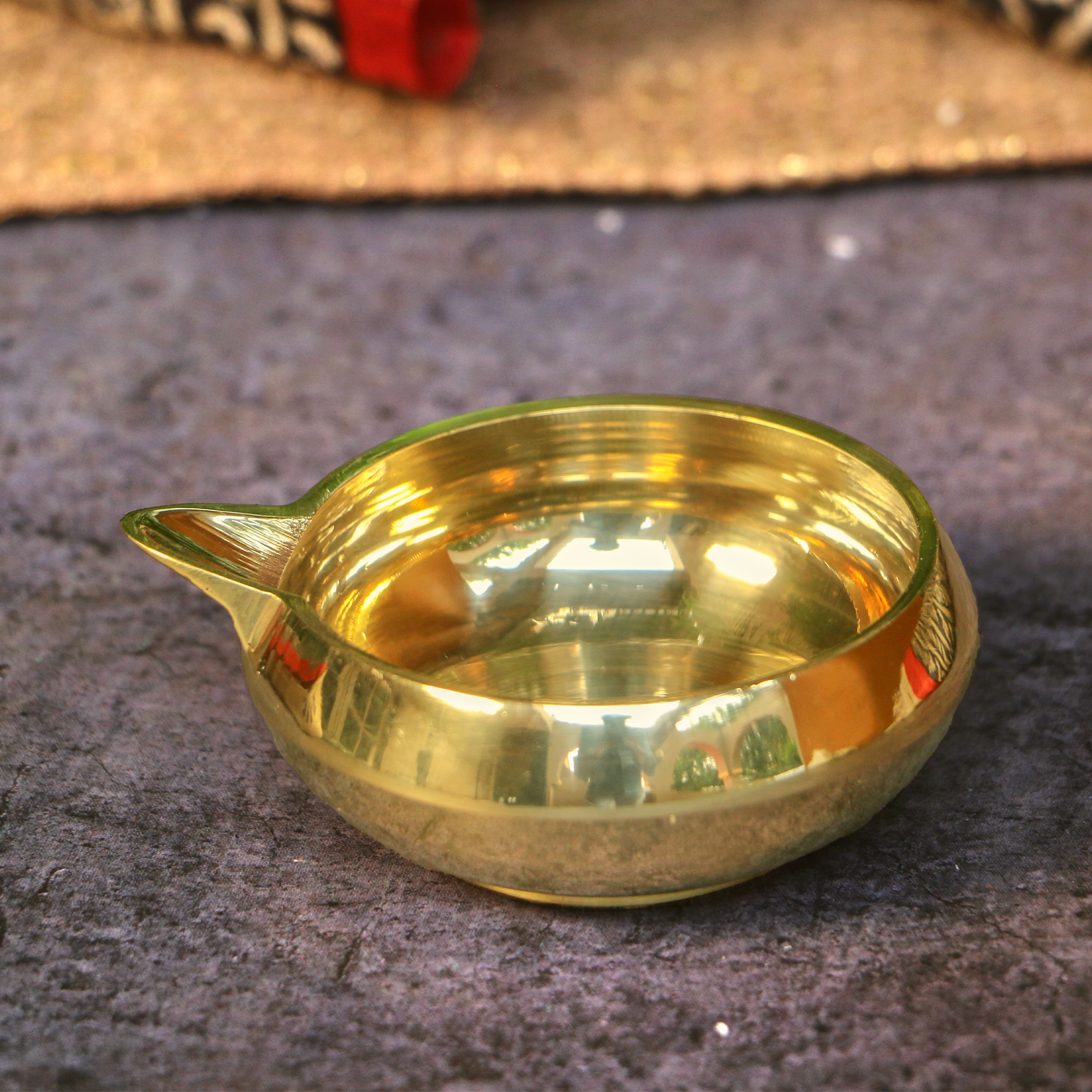 100% Pure Brass Kuber Deepam Diya for Pooja — Traditional Deepak | Ambi