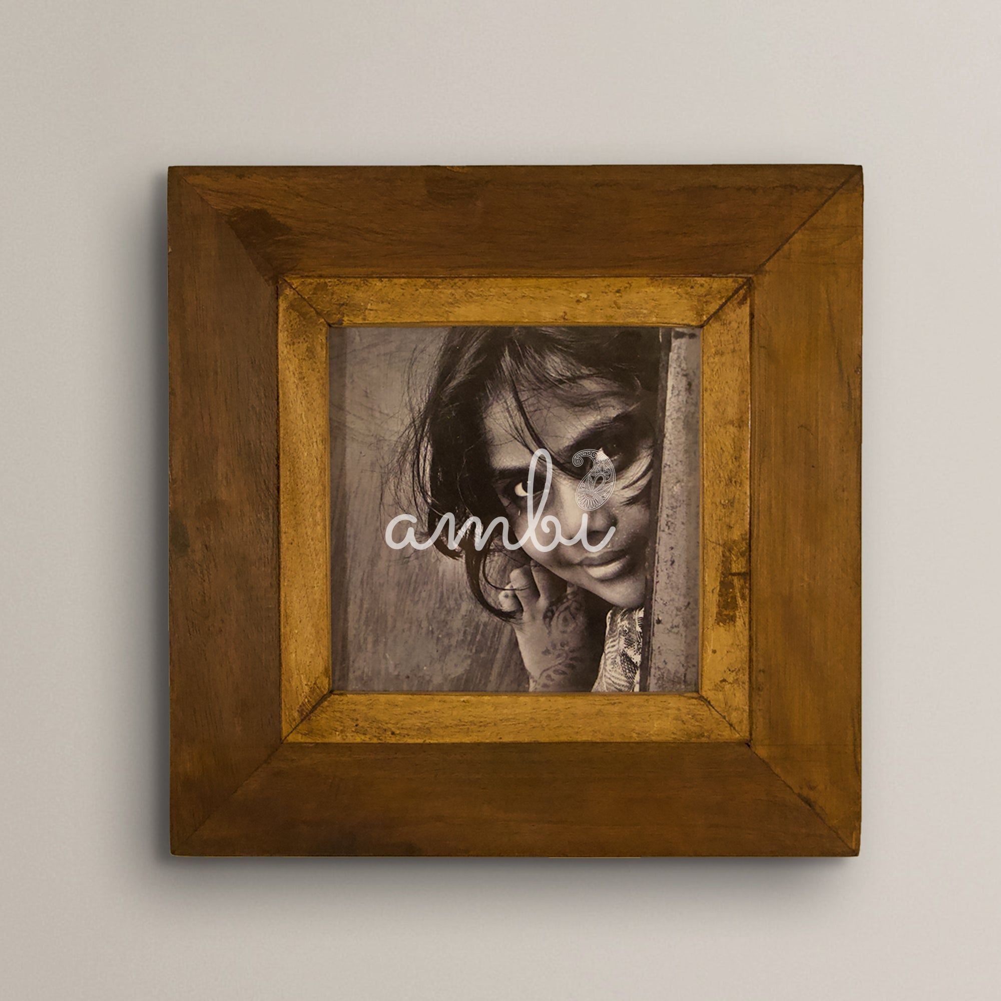 2025 Collection - Vintage Wooden Photo Frame - (SQUARE) - 11 X 11 inches