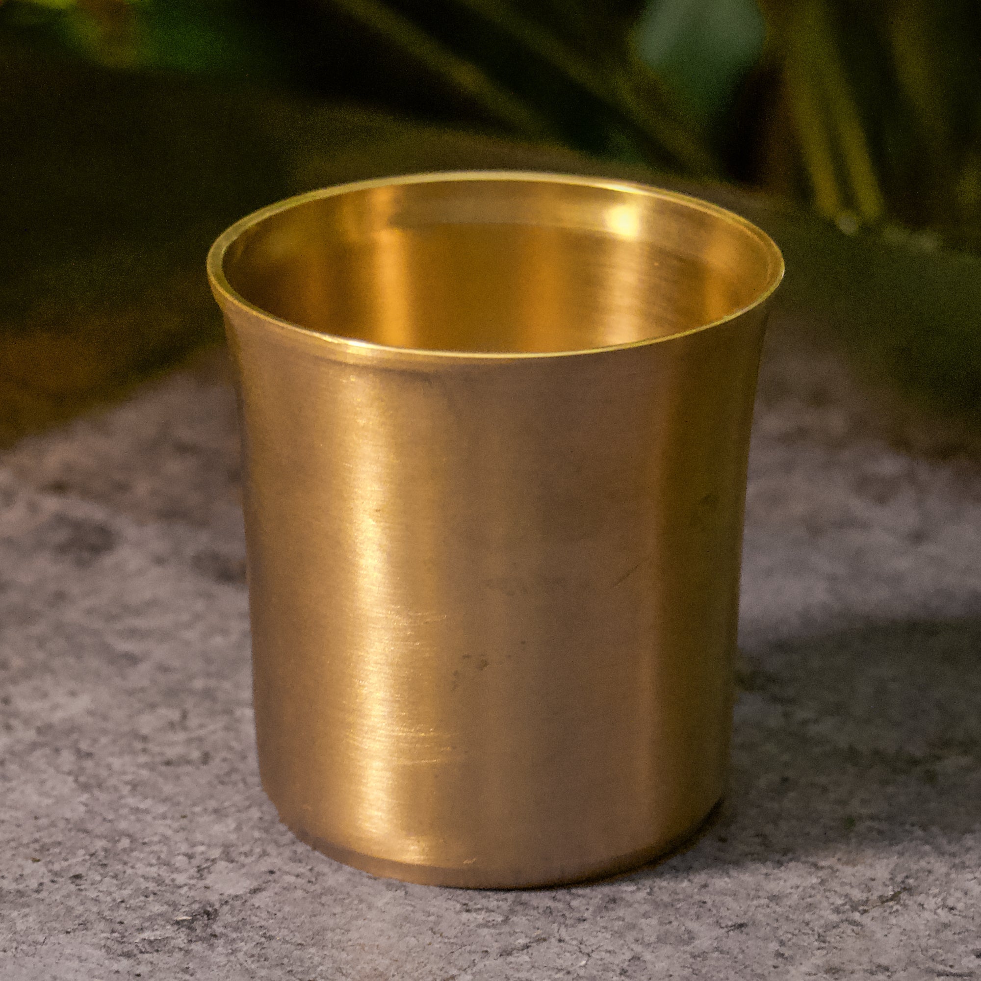 Ambi Pure Kansa Water Glass – Curved Rim | 200 ML | 100% Lead-Free Bronze