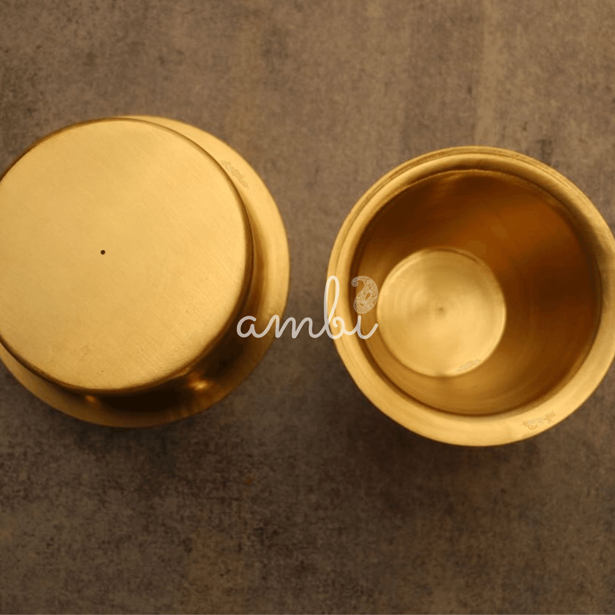 Traditional Brass Filter Coffee Dabara Cup Set