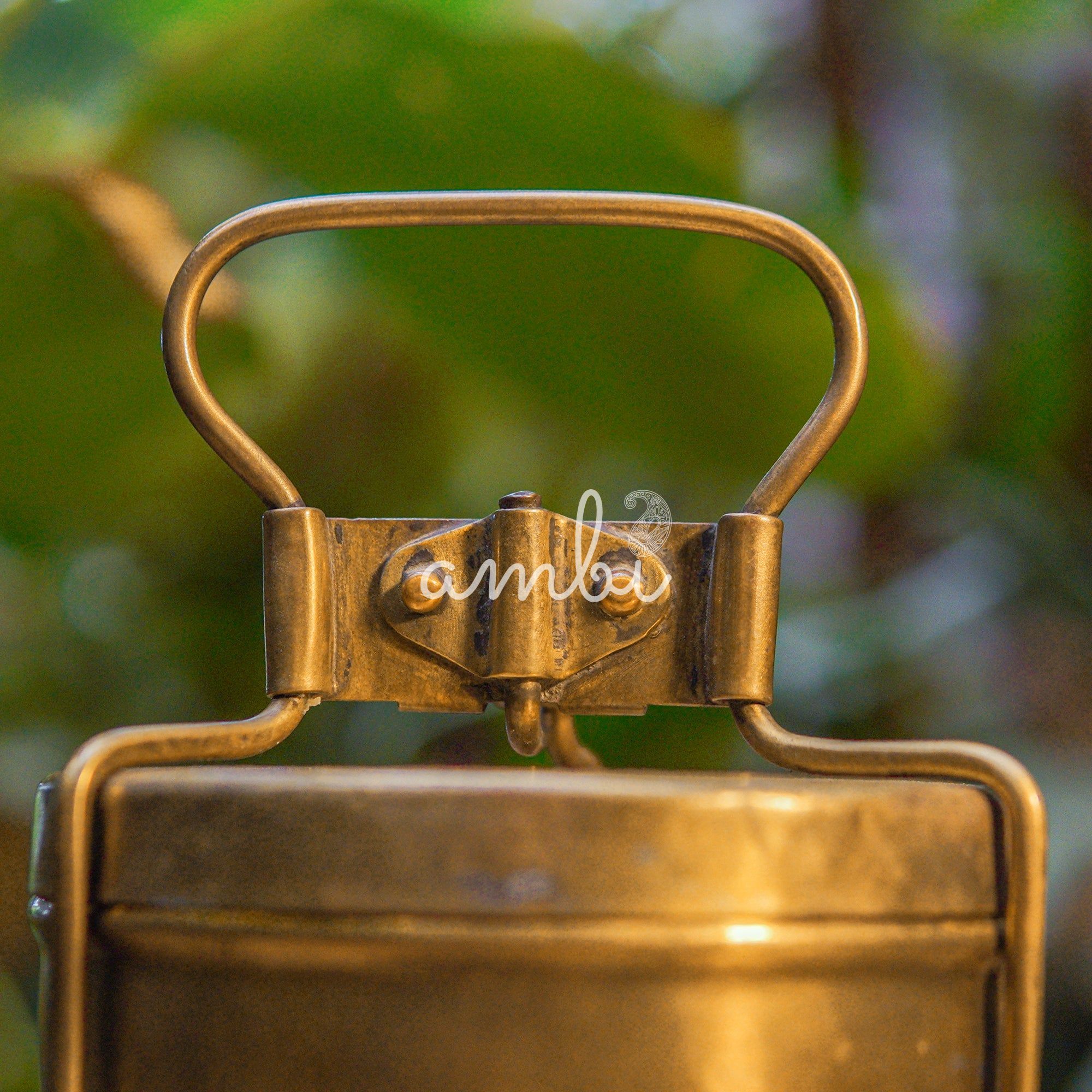 Handcrafted Vintage Brass Tiffin with Two Tier Containers