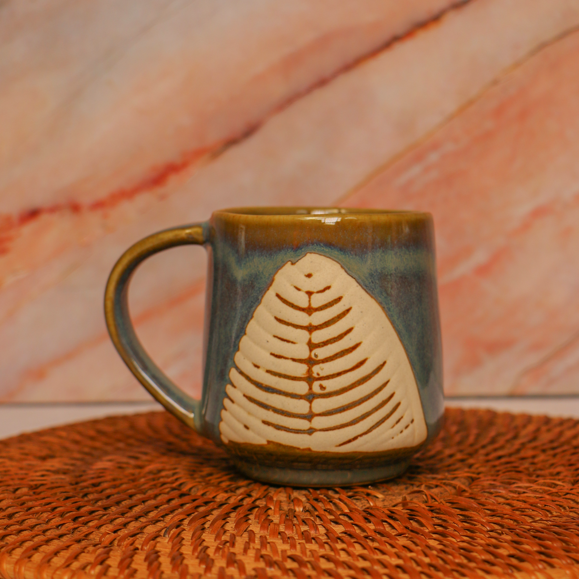 2026 - Leaf Style Coffee Mug Large 300 ml | Set of 2