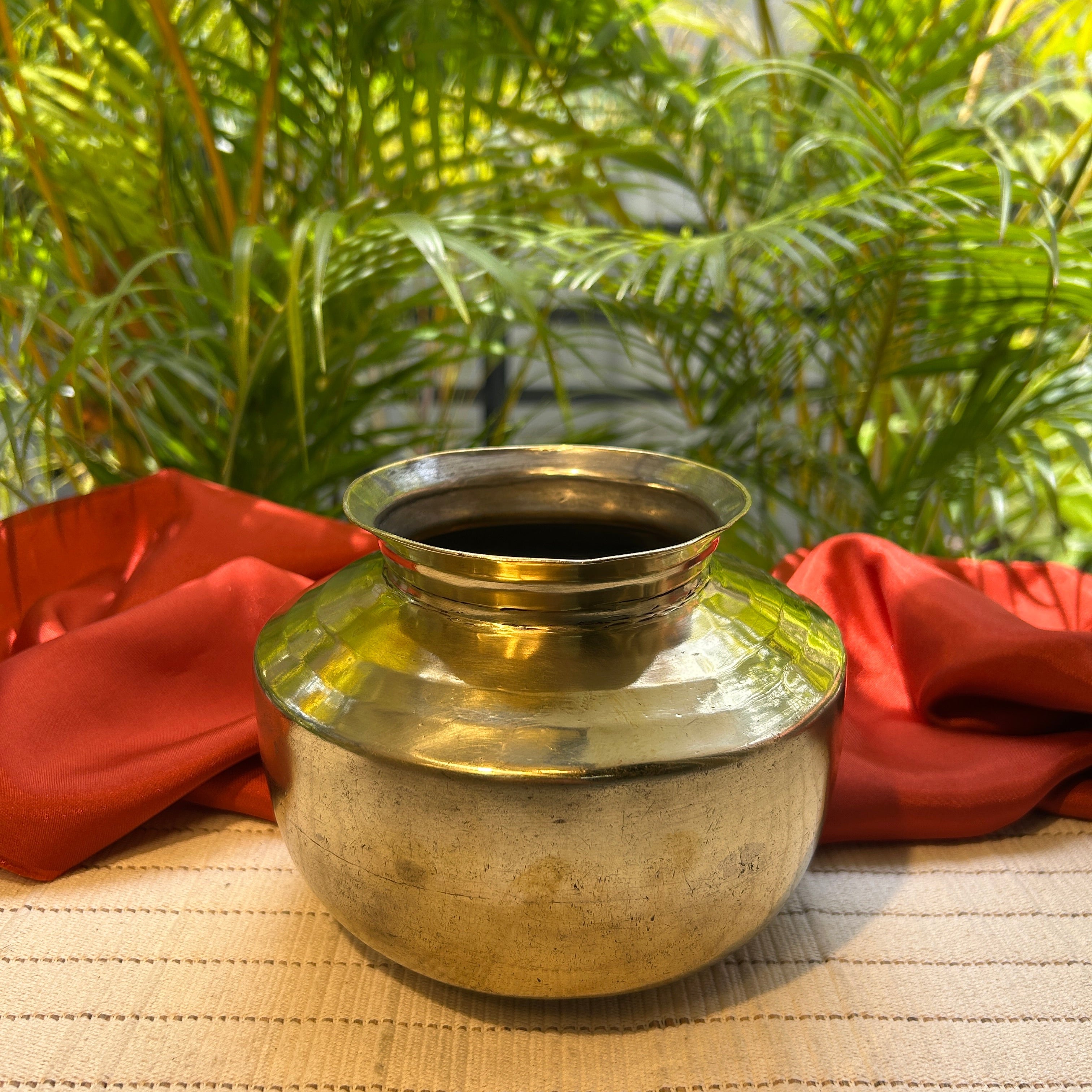 Vintage Ambi Pure Brass Heavy Base Lota