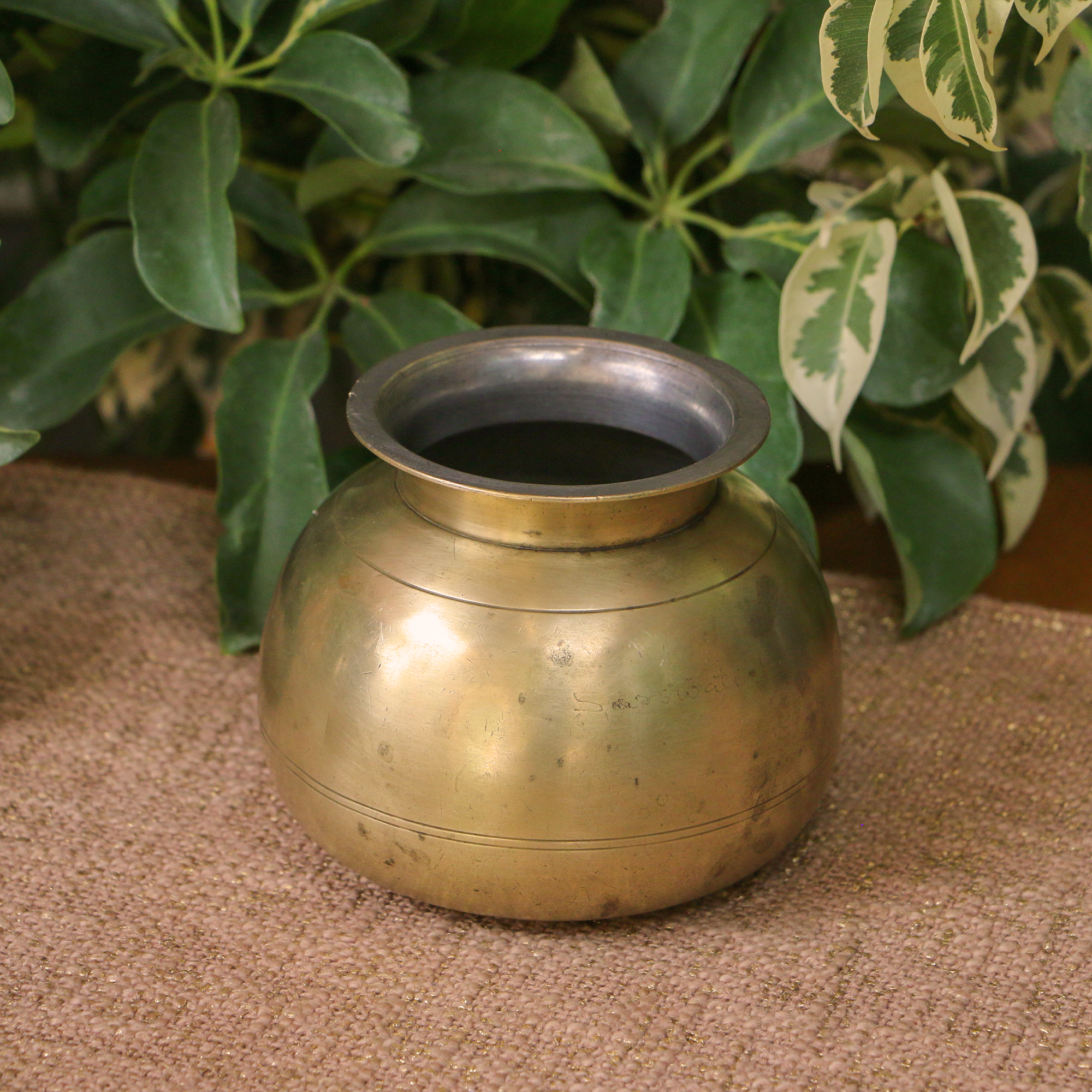 Vintage Ambi Pure Brass Heavy Base Lota