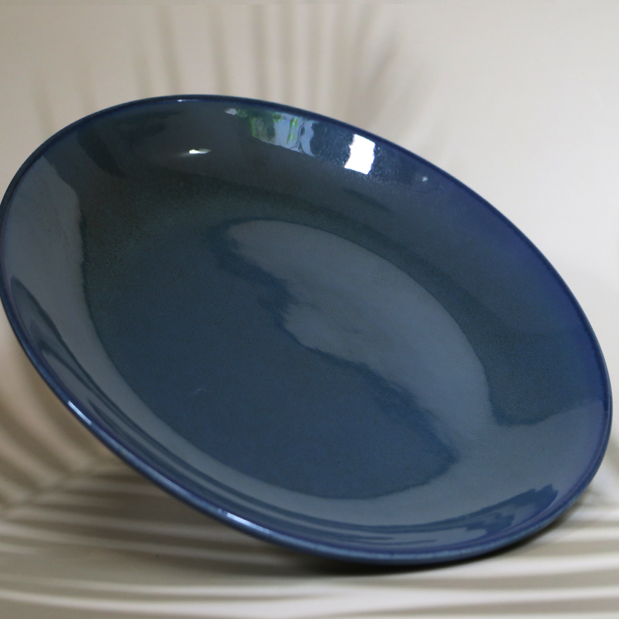 Ambi Ceramic Glazed Deep Blue Dinner Plate 10 inch