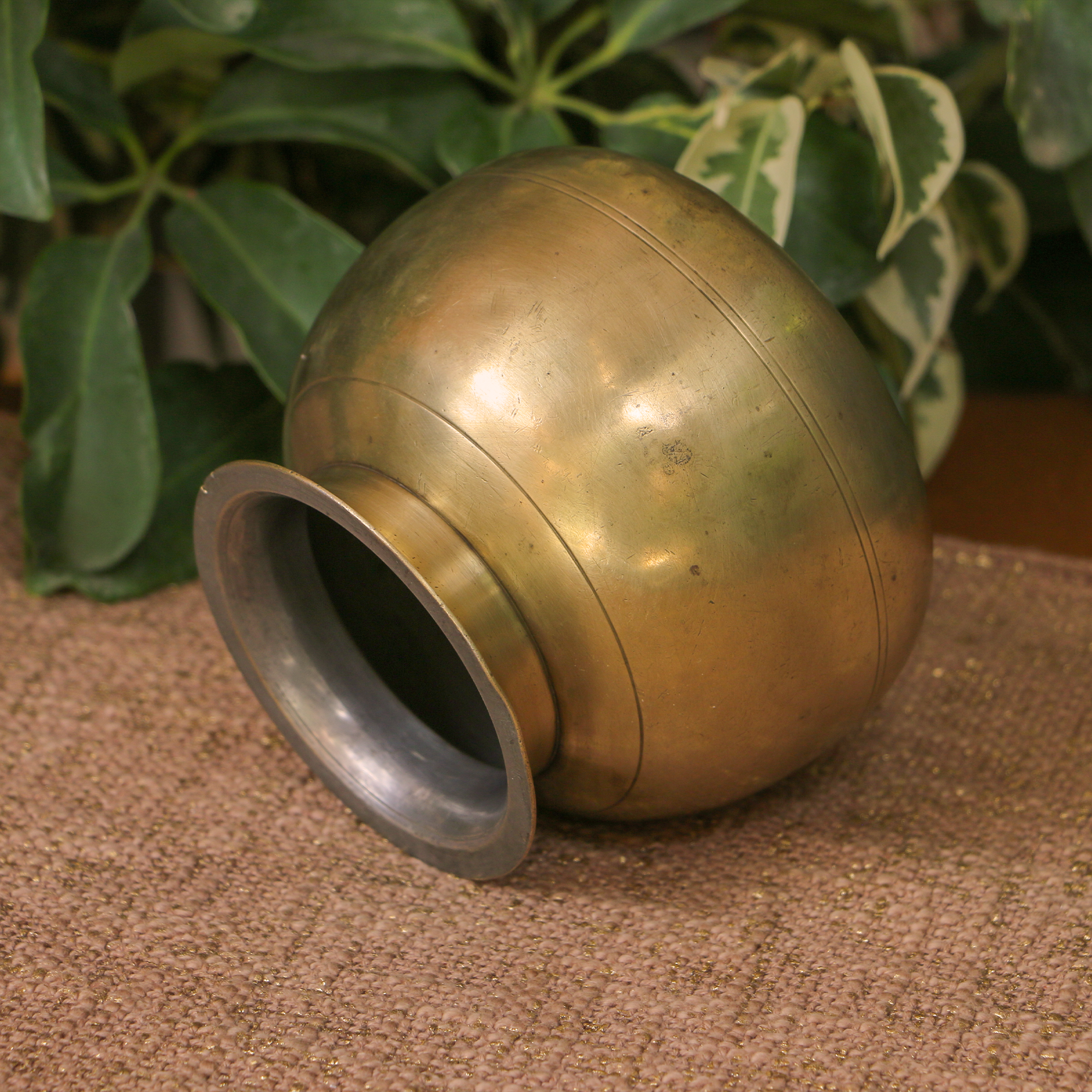 Vintage Ambi Pure Brass Heavy Base Lota