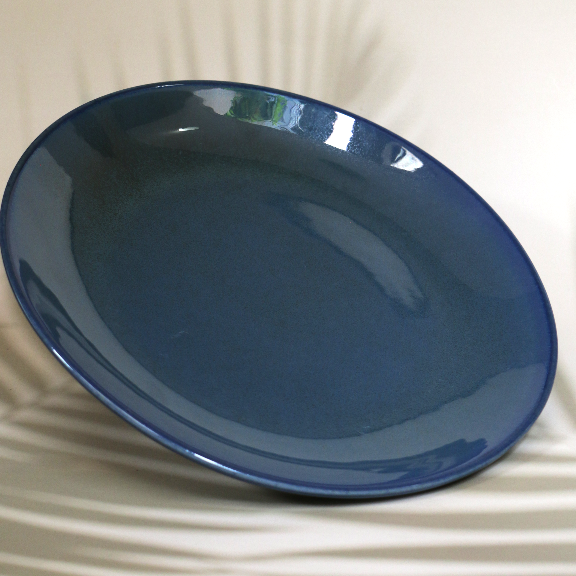 Ambi Ceramic Glazed Deep Blue Dinner Plate 10 inch