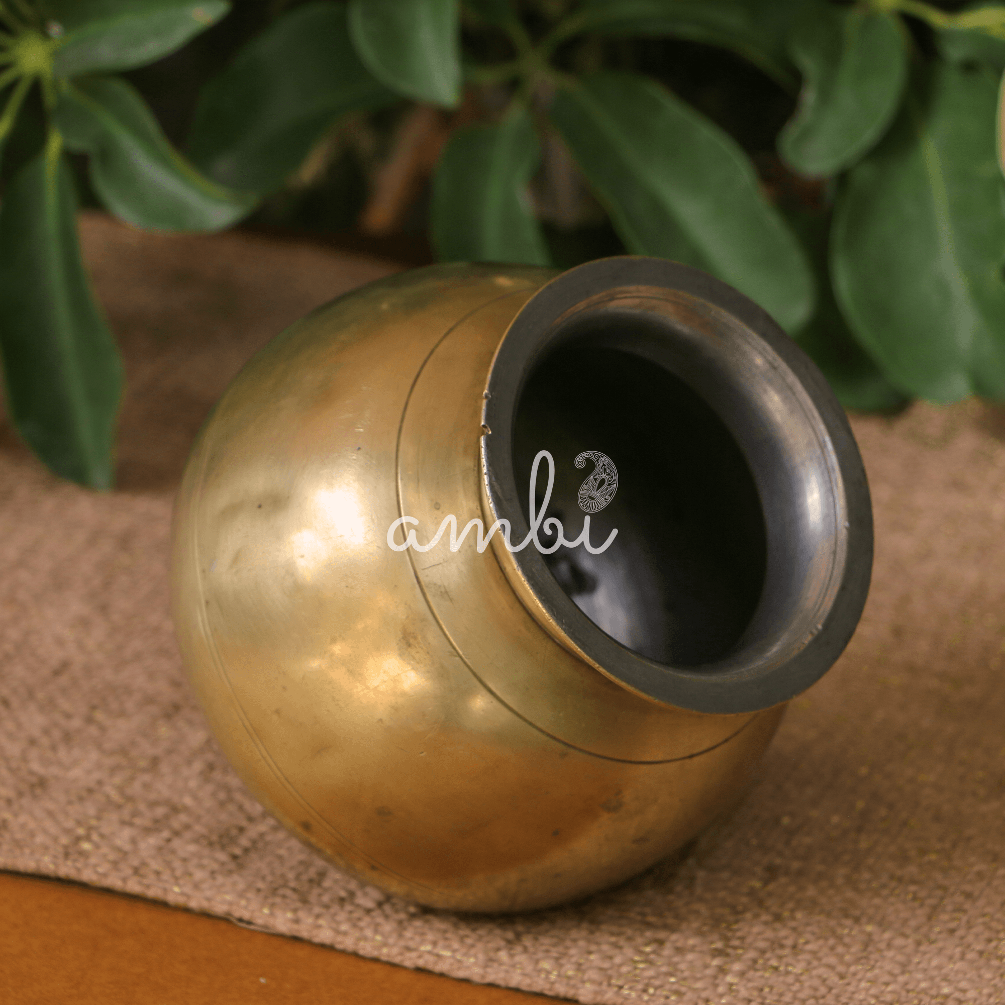 Vintage Ambi Pure Brass Heavy Base Lota