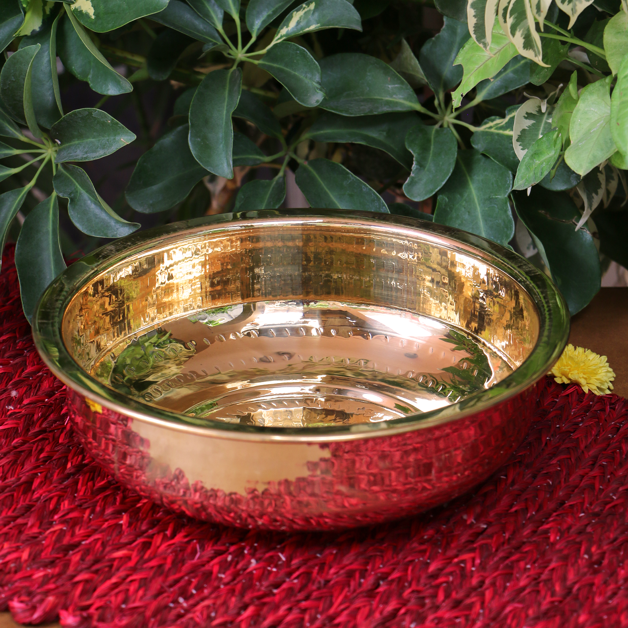 Pure Brass Urli - 10 inch