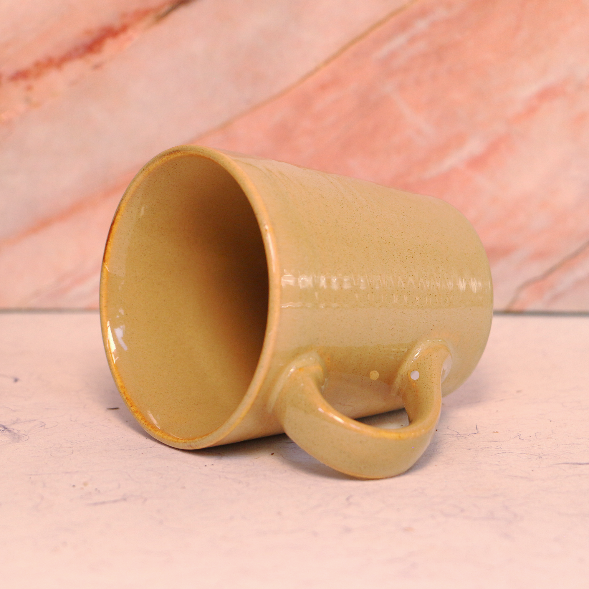 2026 - Ambi Stoneware Beige Large Coffee Mug 250 ml | Set of 2