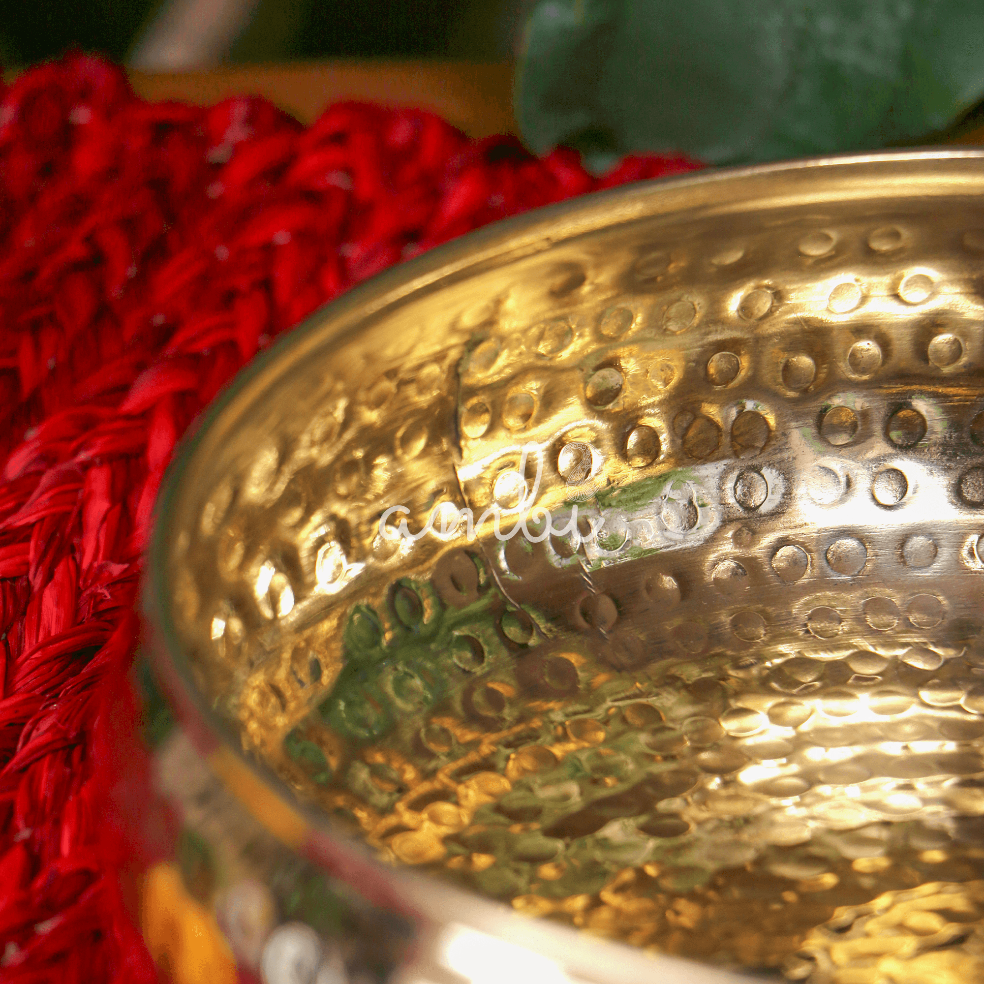 Pure Brass Hammered Urli 6.5 inches Diameter