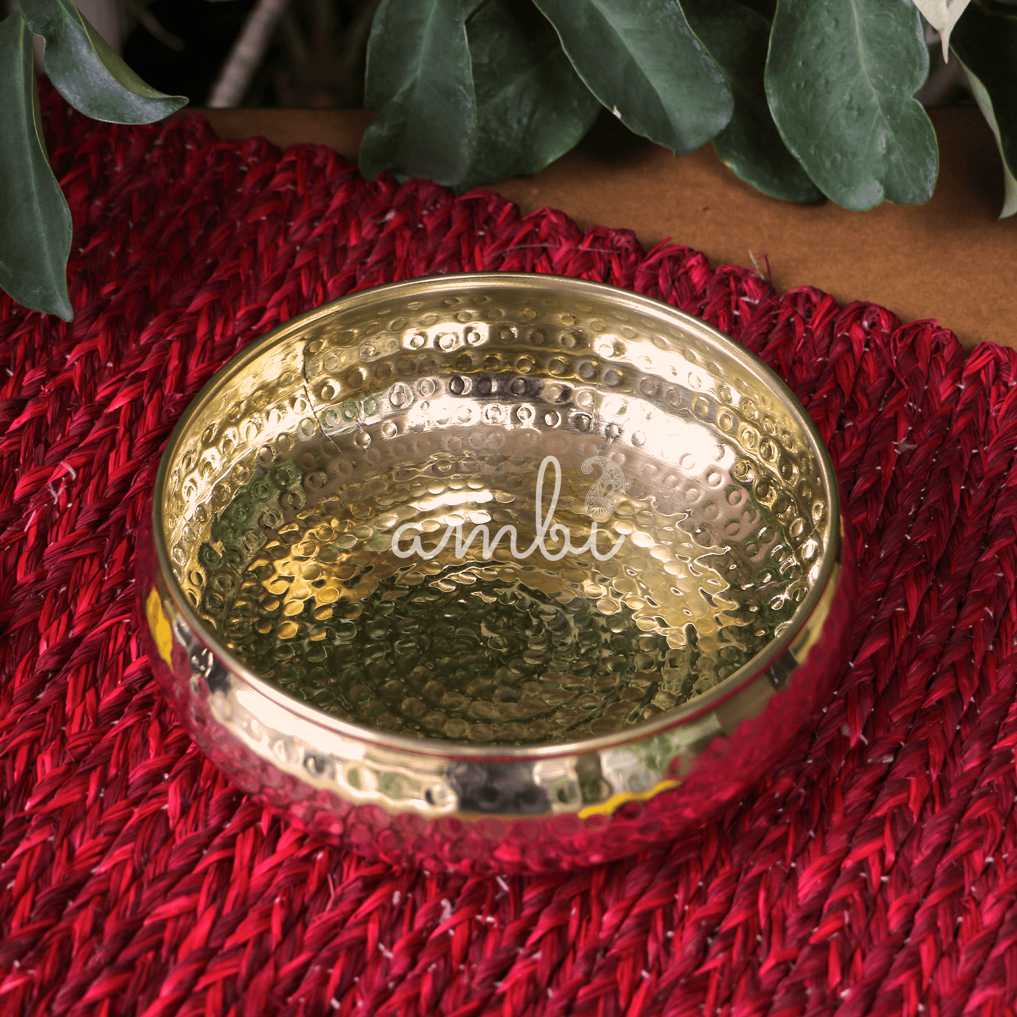 Pure Brass Hammered Urli 6.5 inches Diameter