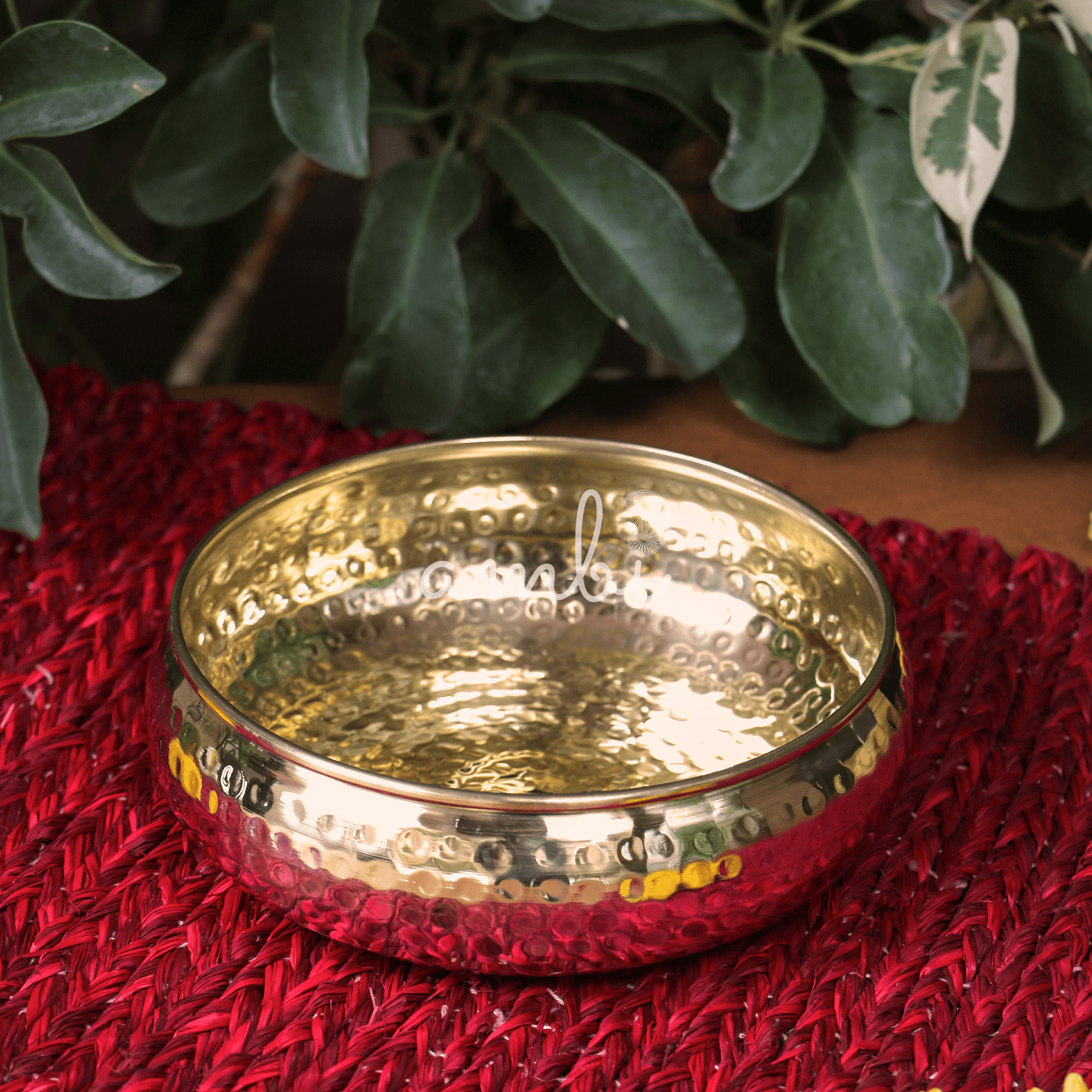 Pure Brass Hammered Urli 6.5 inches Diameter