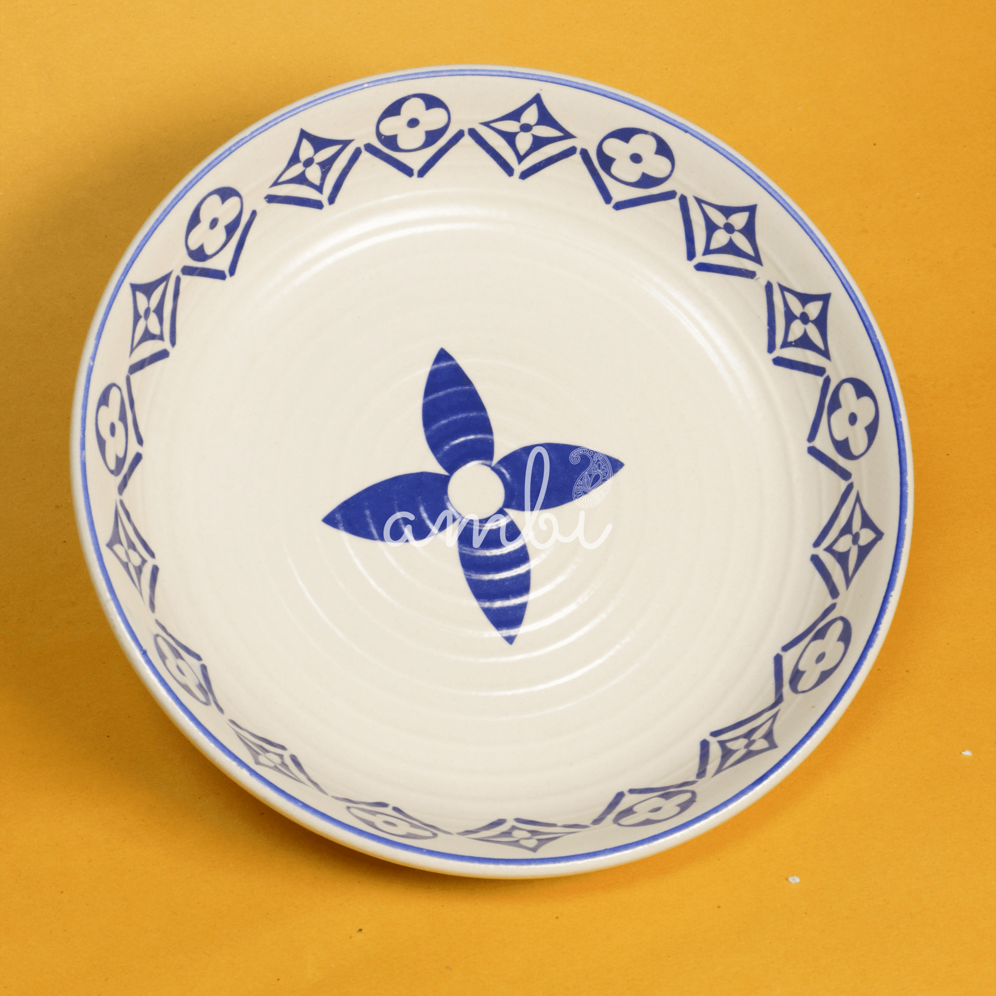 Ambi Stoneware Design Salad Bowl Large - 7.5 Inch