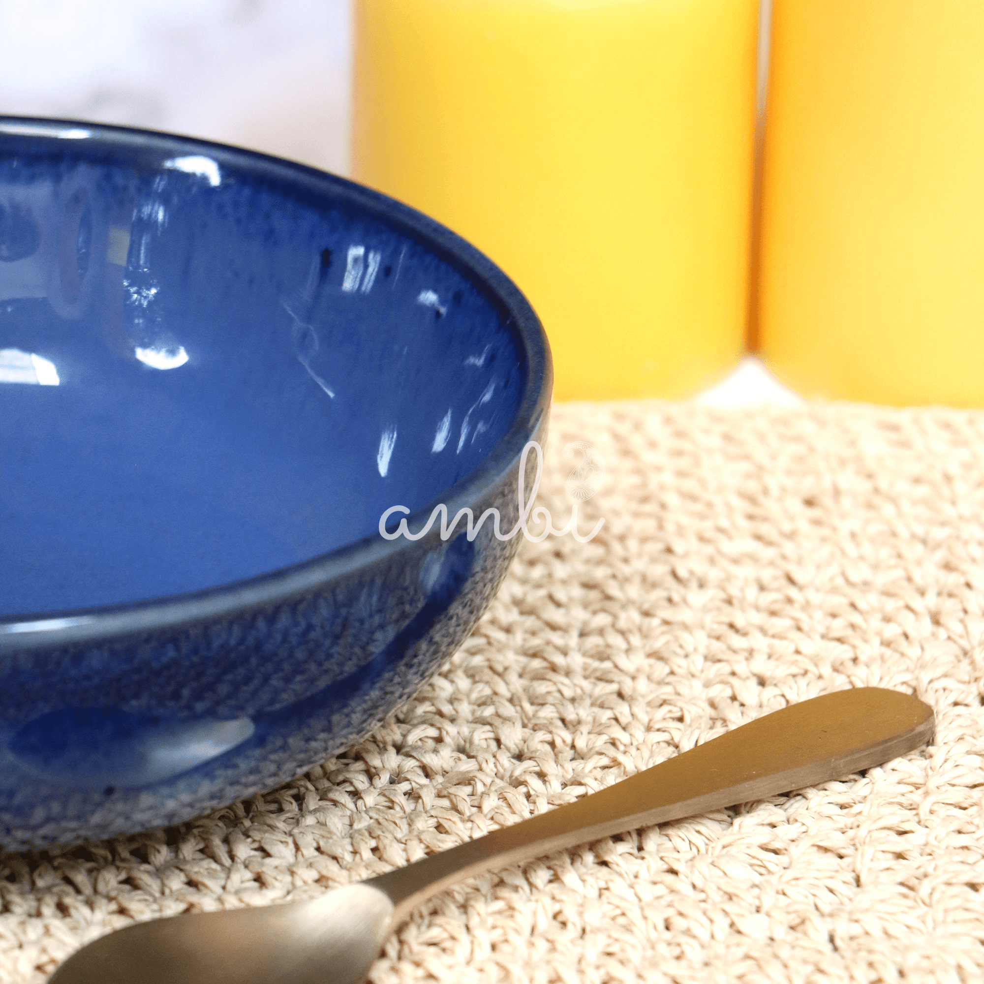 Ambi Handmade Glazed Midnight Blue Salad Bowl 6.5 inch