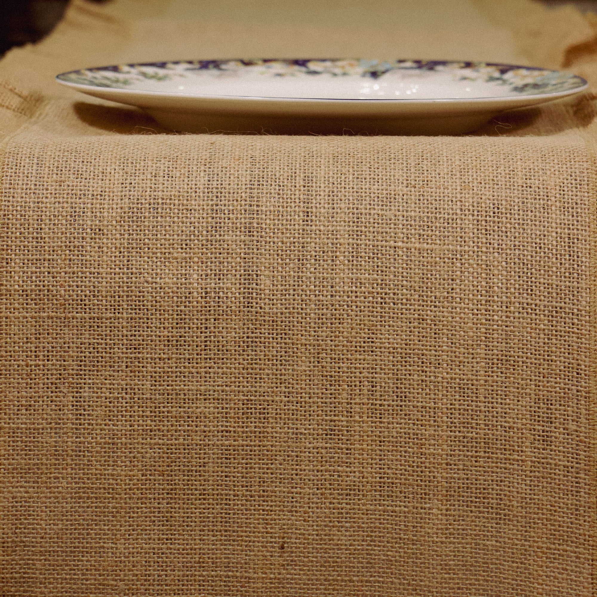 Diwali 2025 Handmade Jute Table Runner Set with 8 Table Mats with Loops