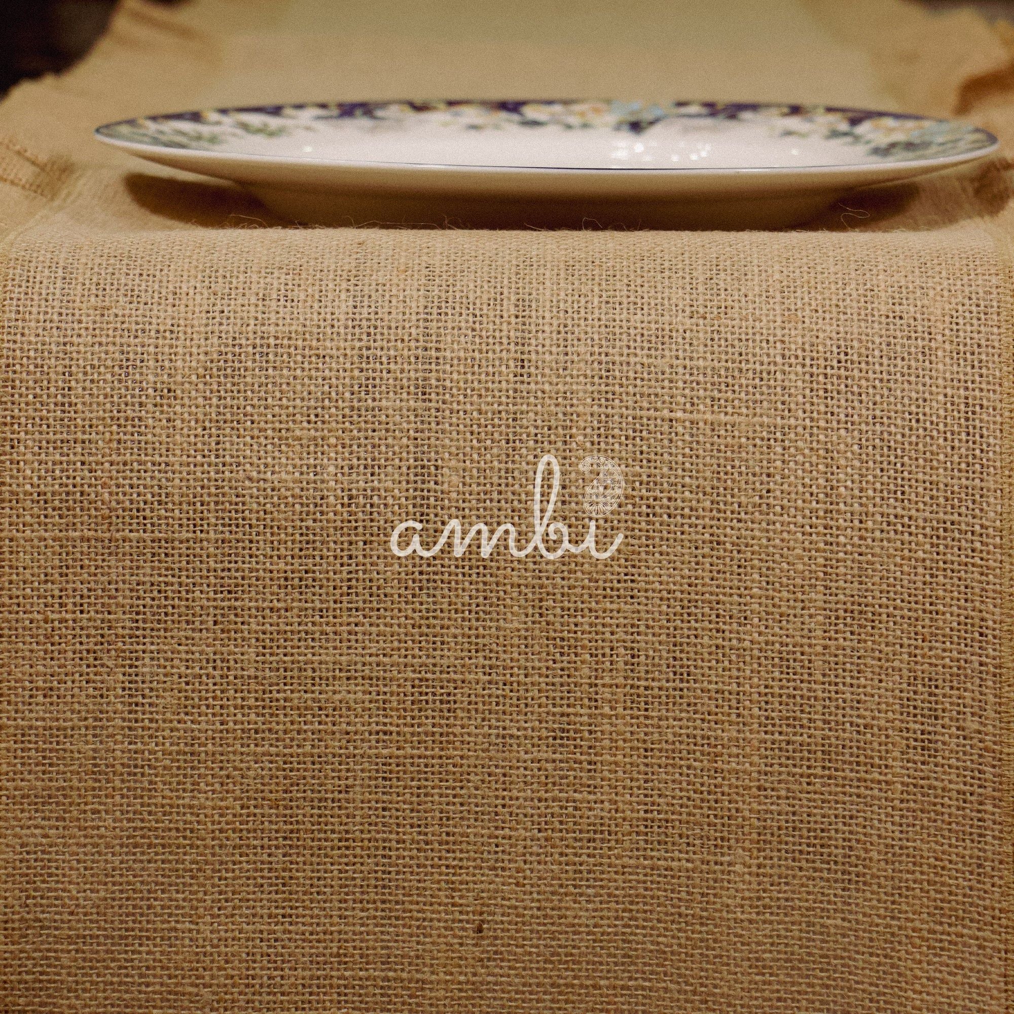 2026 Collection - Handmade Jute Table Runner Set with 8 Table Mats with Loops