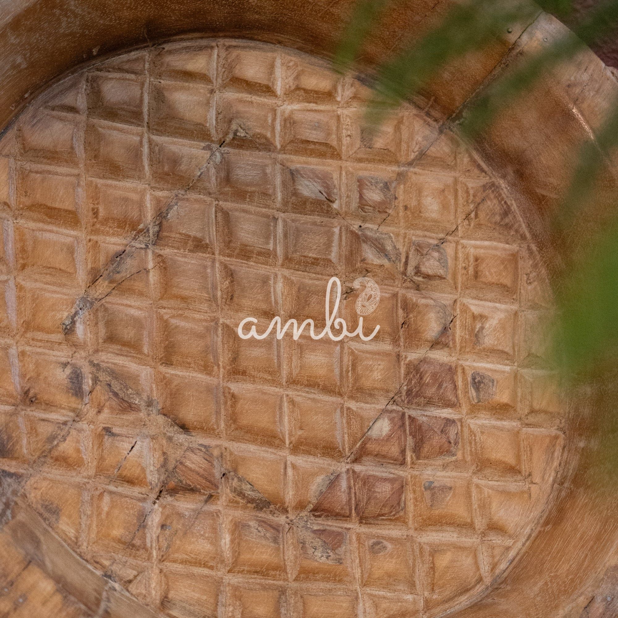 Vintage Wooden Parat - Rhombus Pattern