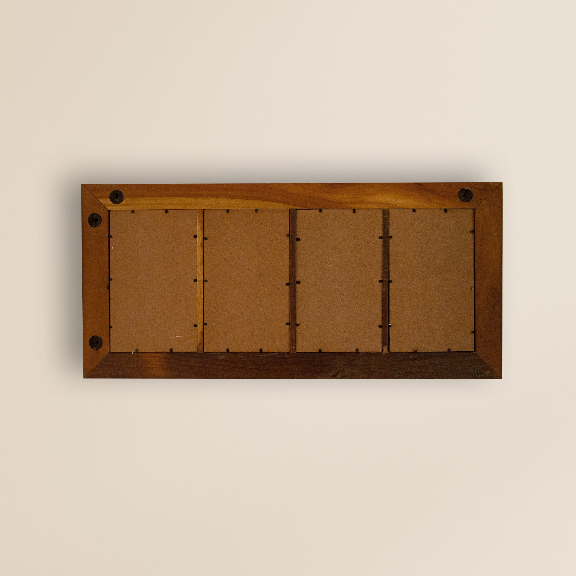 2025 Collection - Vintage Wooden Photo Frame  - 4 photos -  30 x 14 Inches