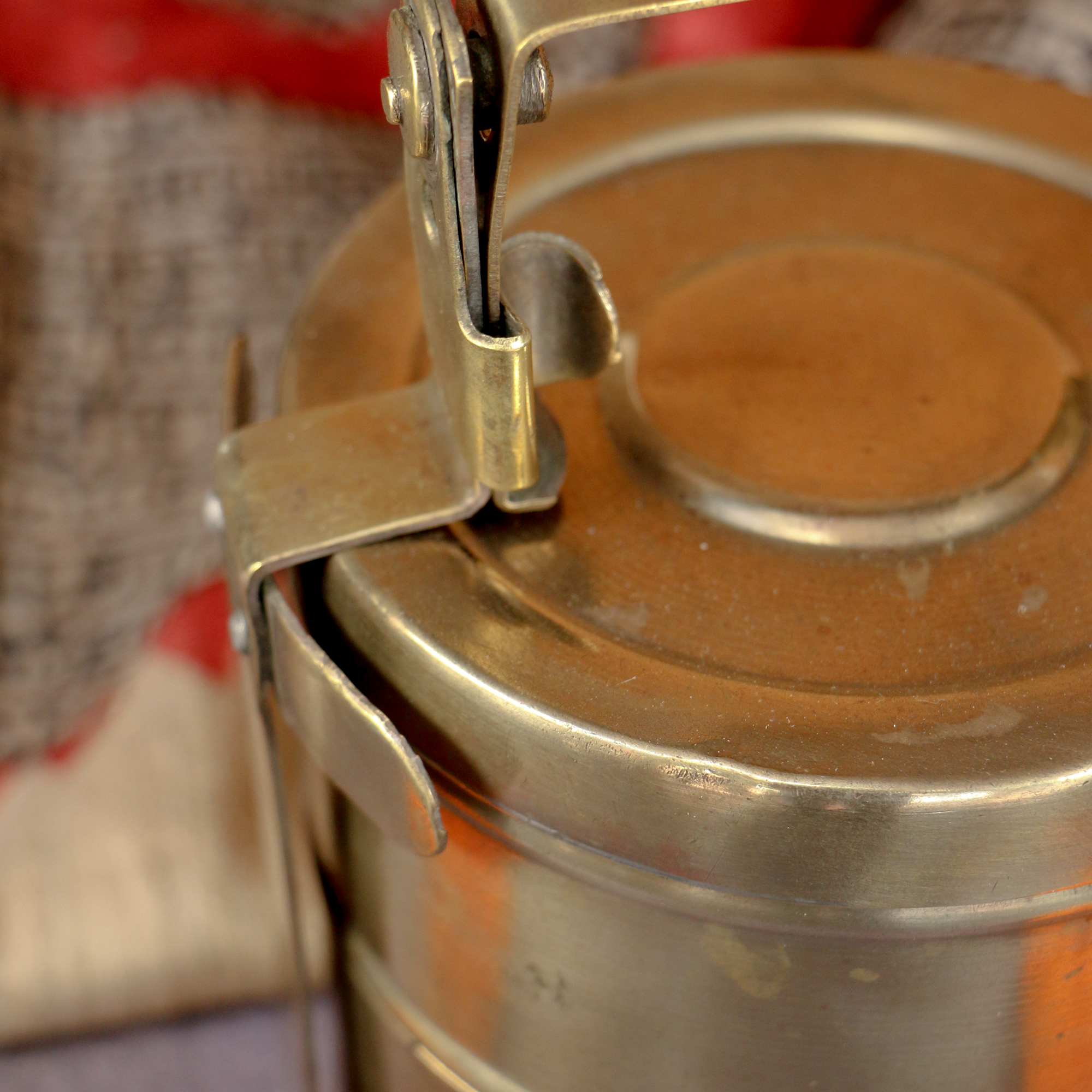 Ambi Vintage Pure Brass Heavy Duty Tiffin - 2 Tier