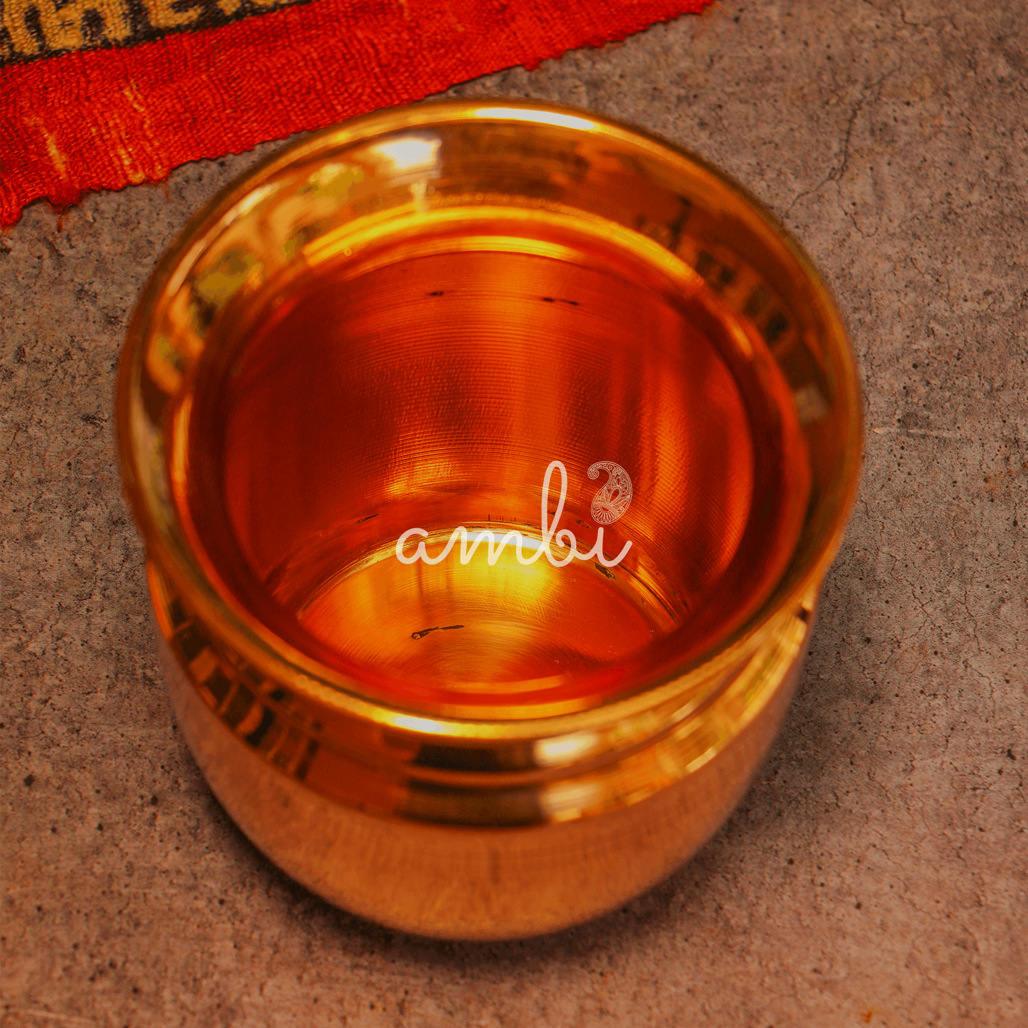 100% Pure Copper Traditional Water Kalash - Medium Size - Narrow Neck - 350 ML