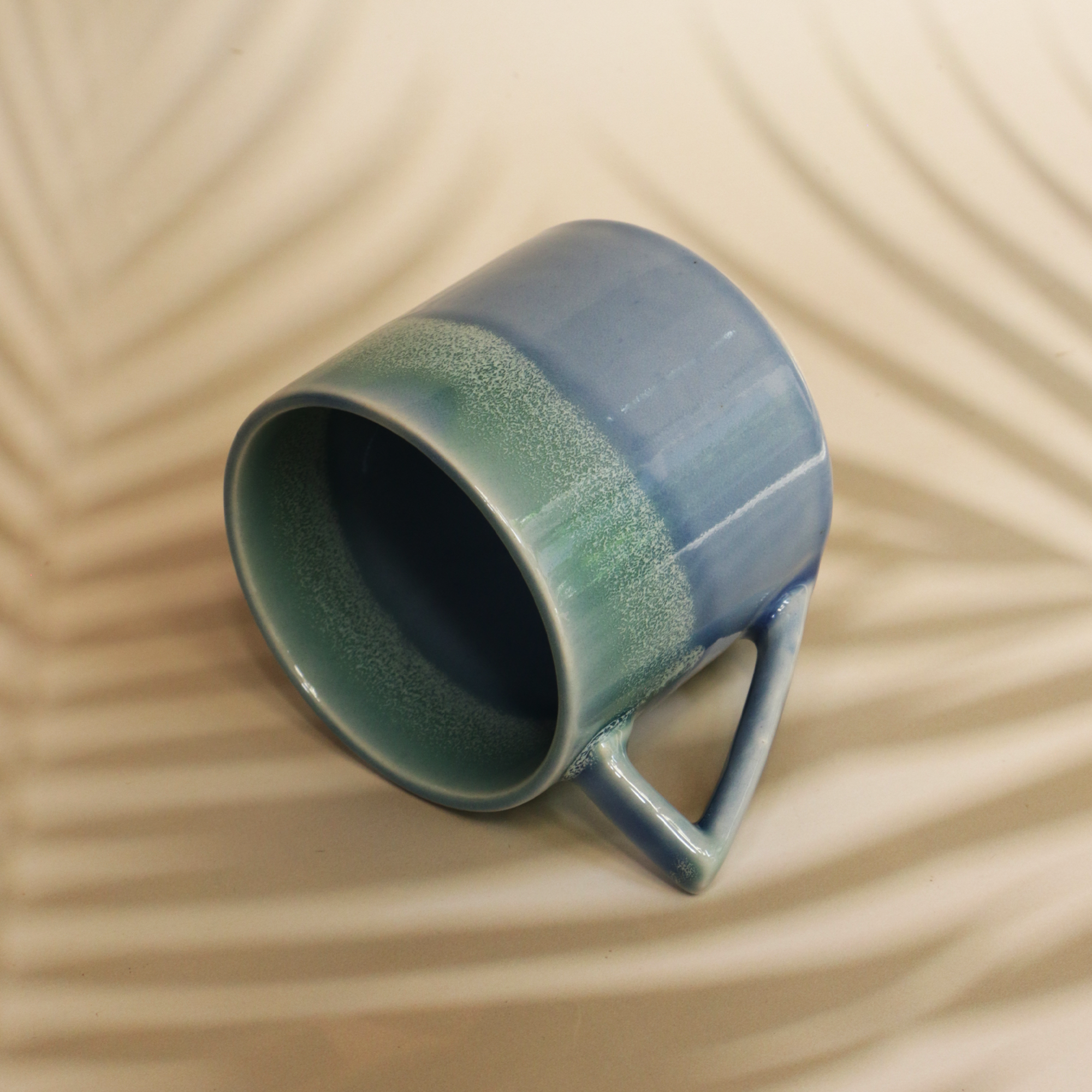 Ambi Handmade Pottery Large Blue Mystic Coffee Mug 350 ml