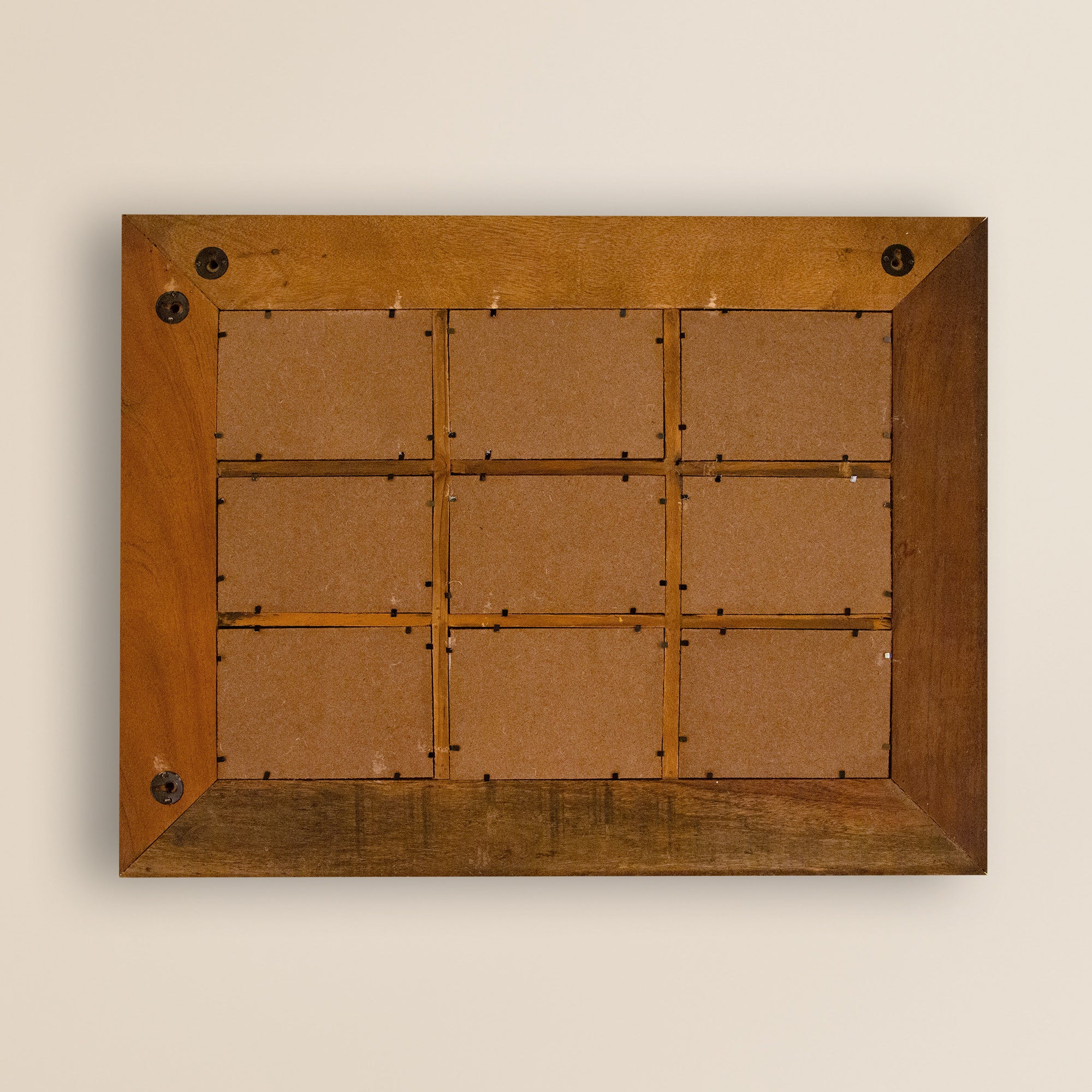 2025 Collection - Vintage Wooden Photo Frame  - 9 photos - 21 X 27 Inches