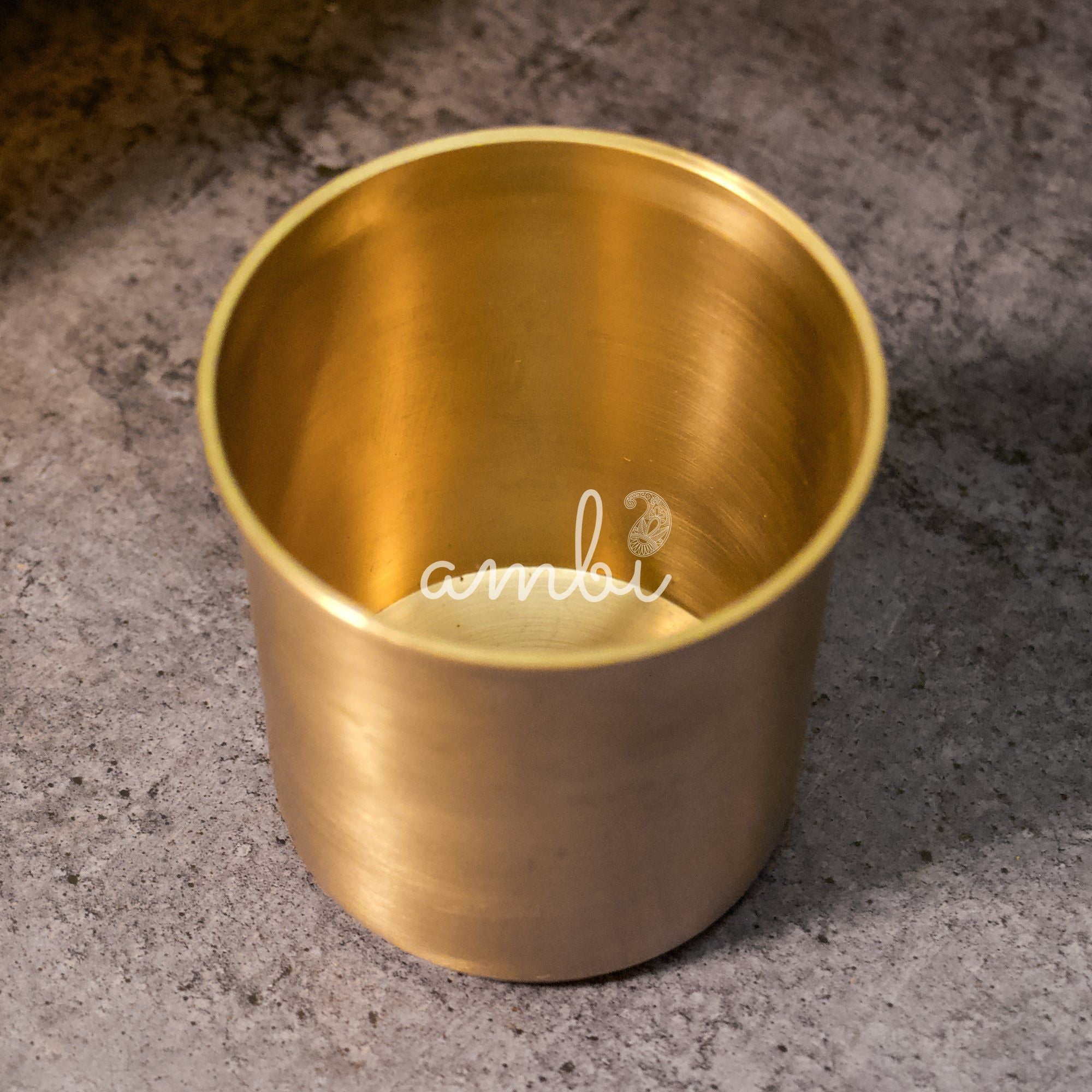 AMBI Pure Kansa (Bronze) Water Glass Curved Rim - 200 ML