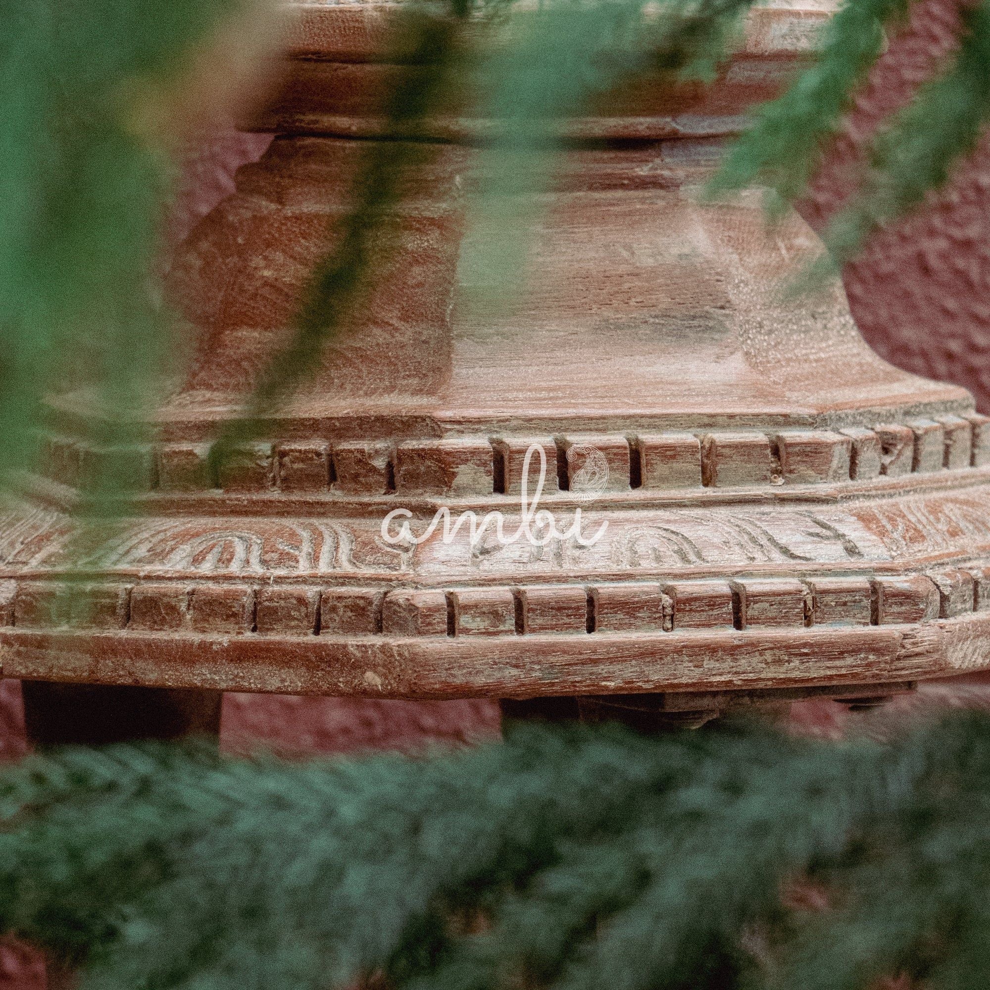 Vintage Wooden Candle Stand