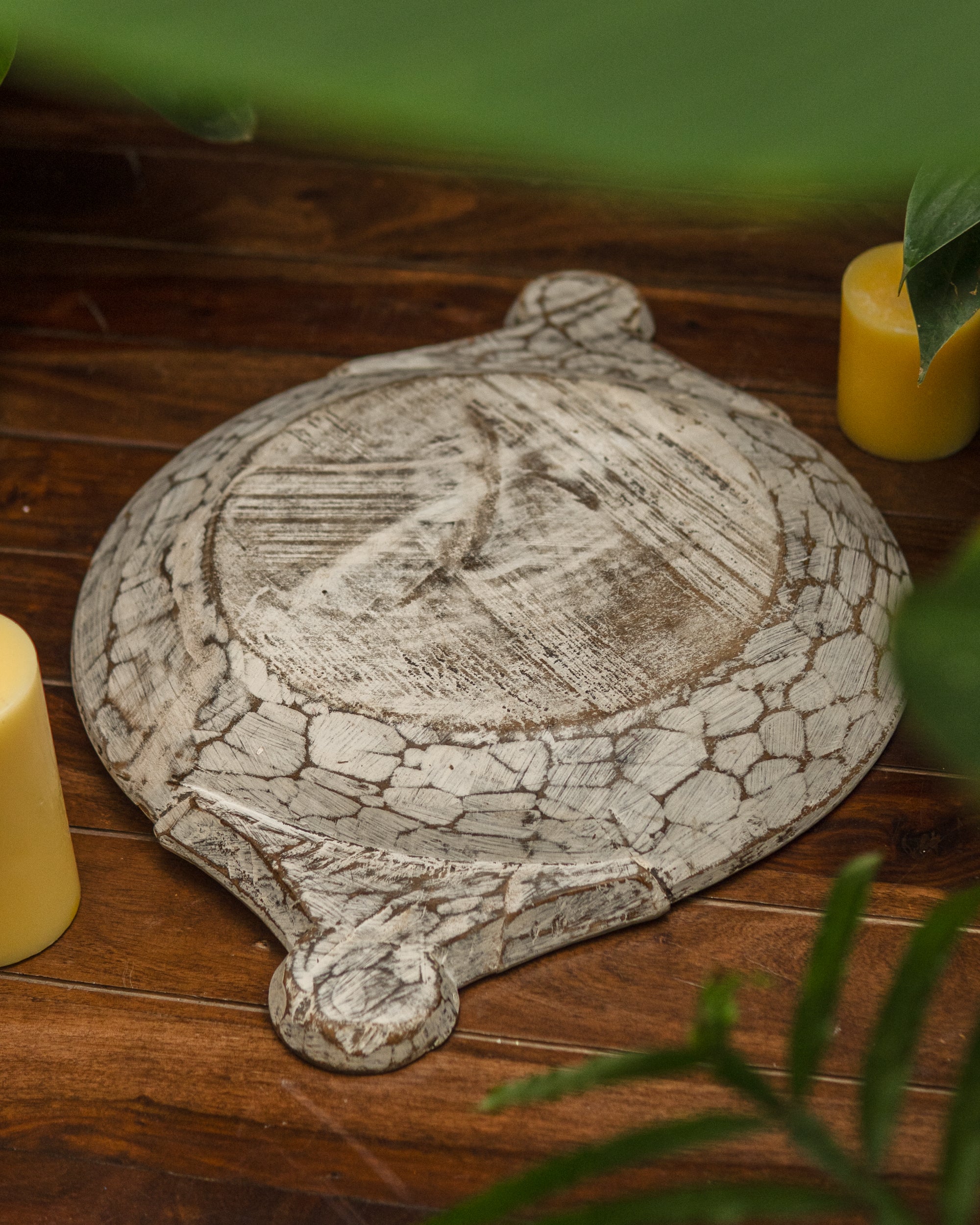 Large Rustic Handmade Vintage Rajasthani Wooden Parat